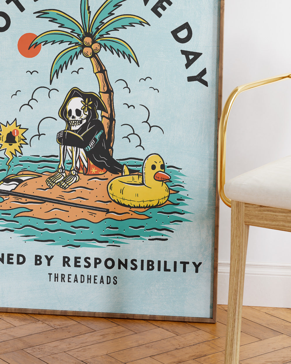 Another Fine Day Ruined by Responsibility Art Print
