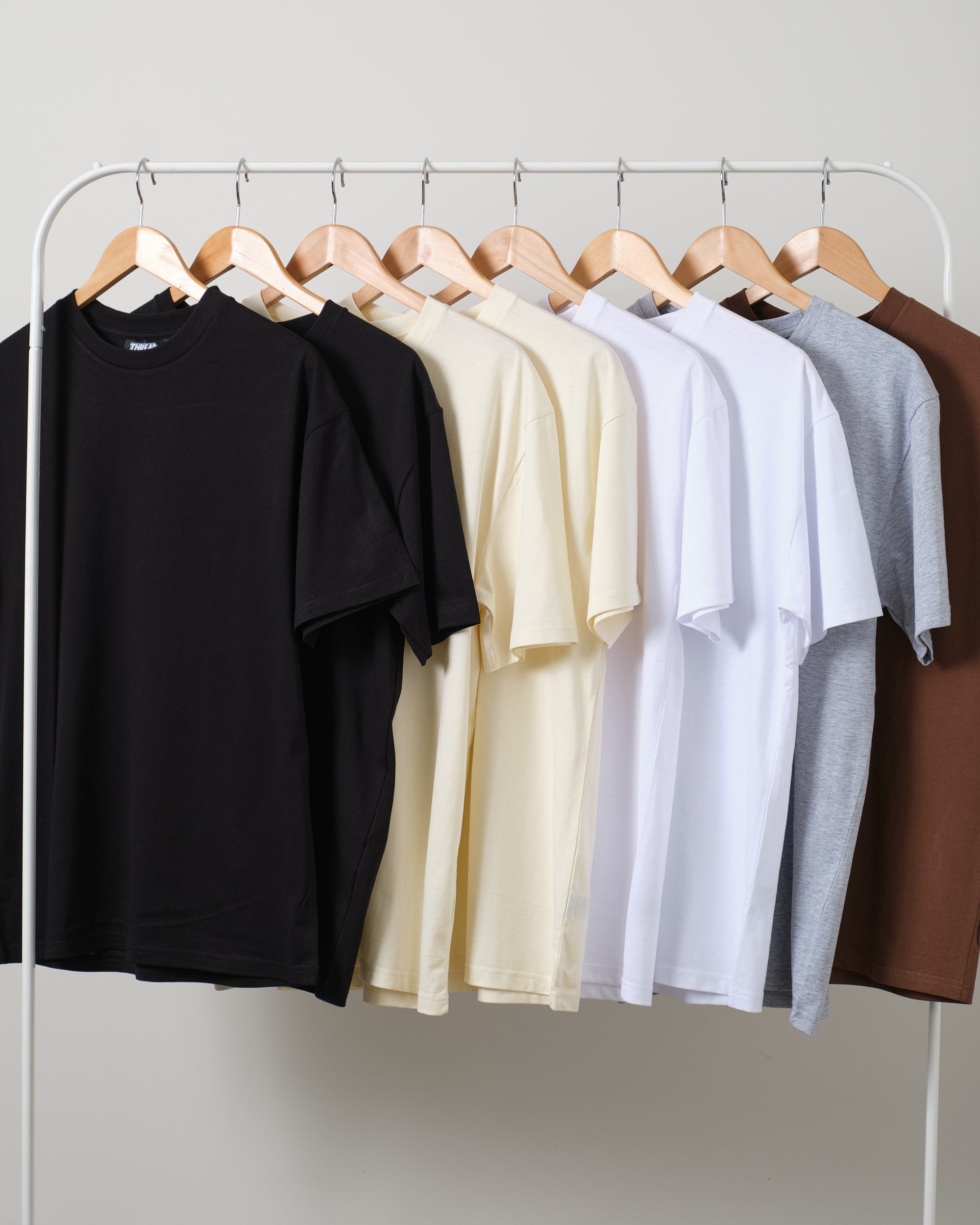 Classic Tee 8 Pack: Black, Natural, White, Grey, Brown