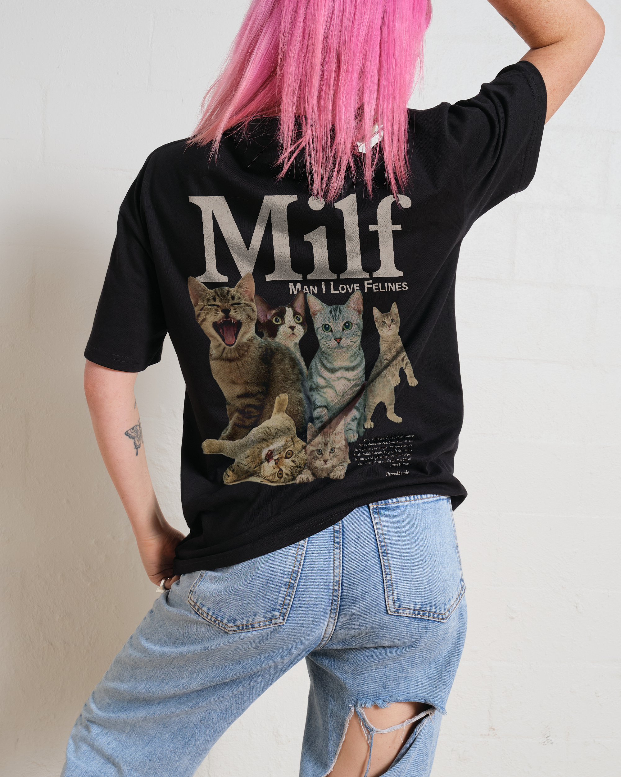 Man I Love Felines Front and Back T-Shirt