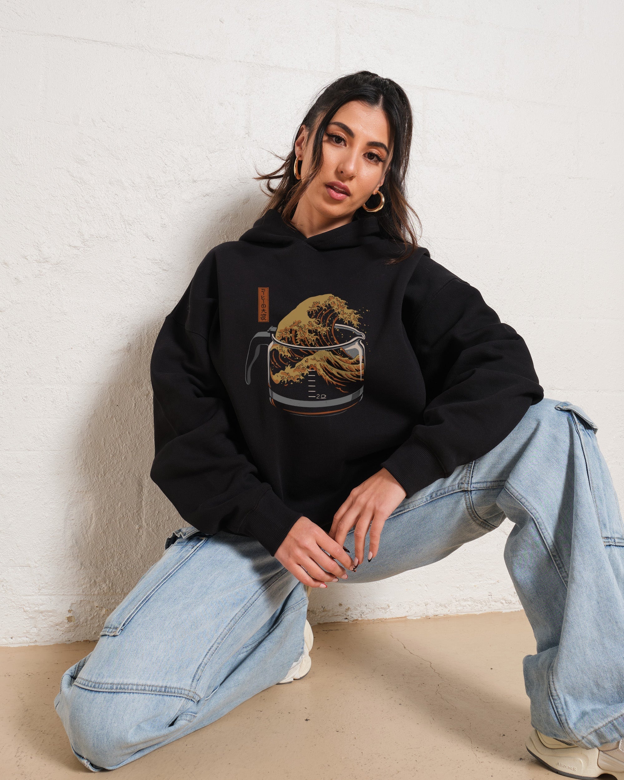 The Great Wave of Coffee Hoodie
