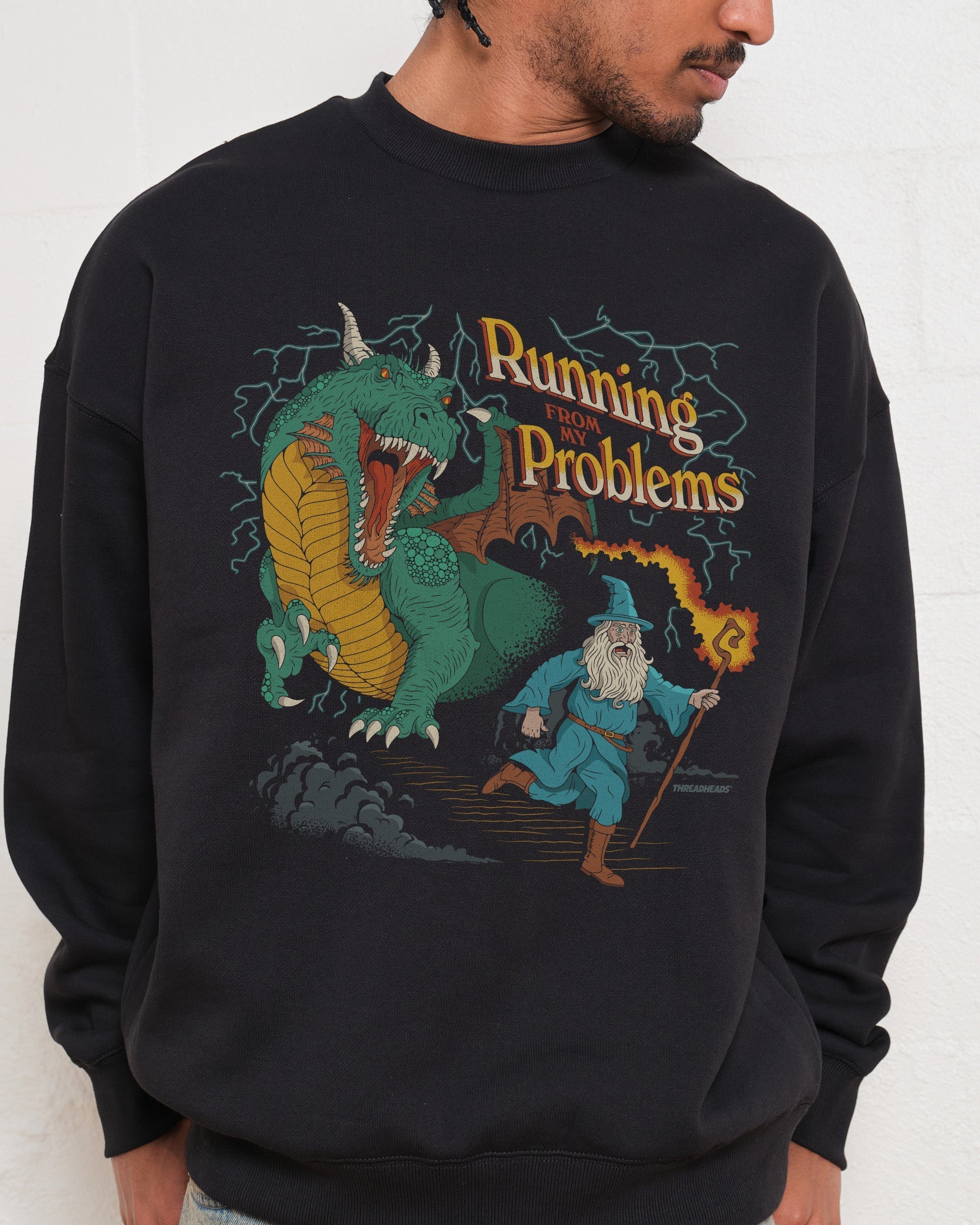 Running From My Problems Dragon Sweatshirt