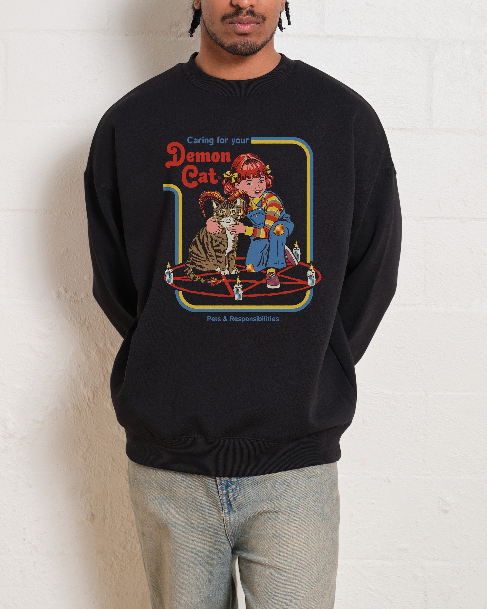 Caring for Your Demon Cat Sweatshirt