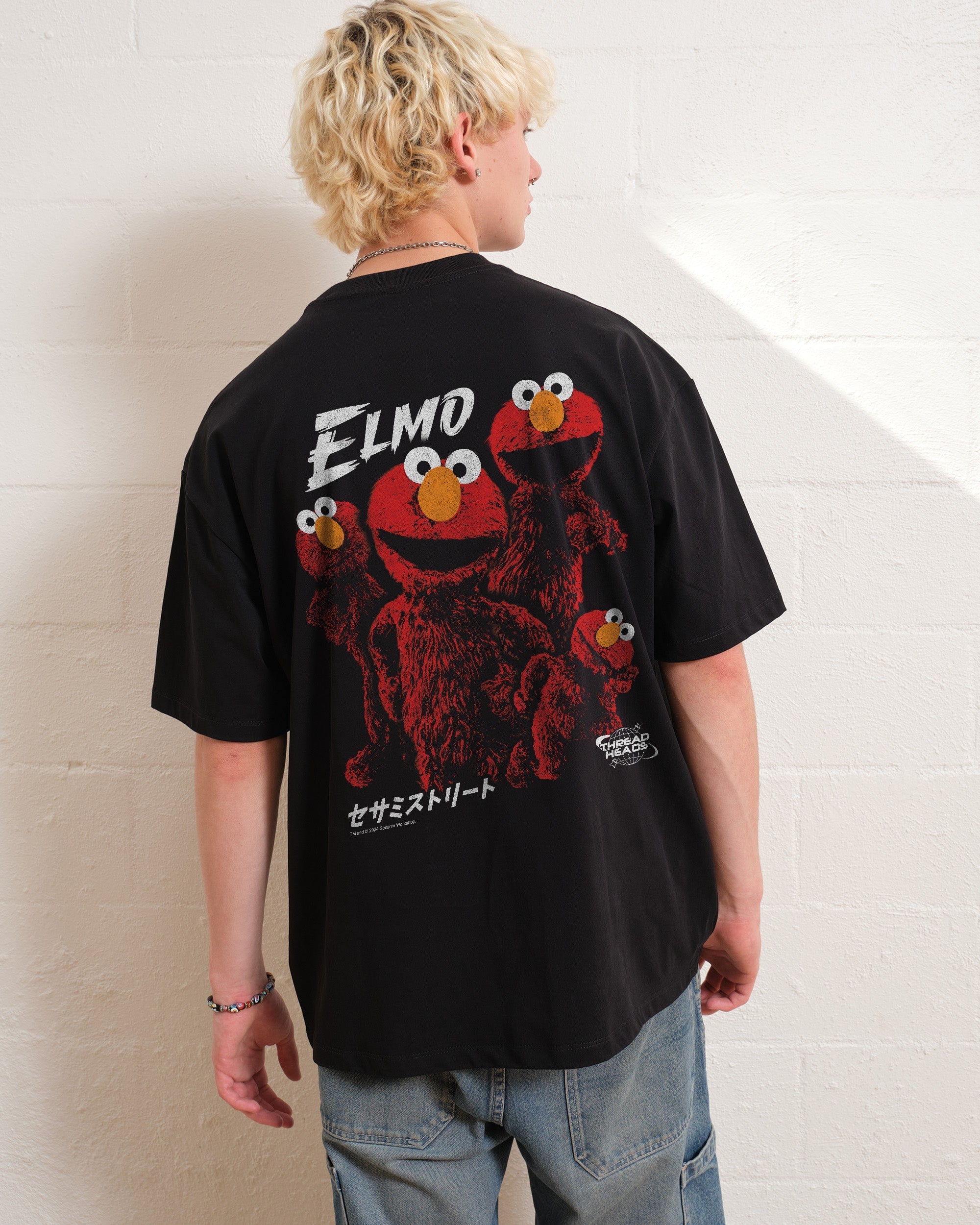 Tokyo Elmo Front and Back Oversized Tee
