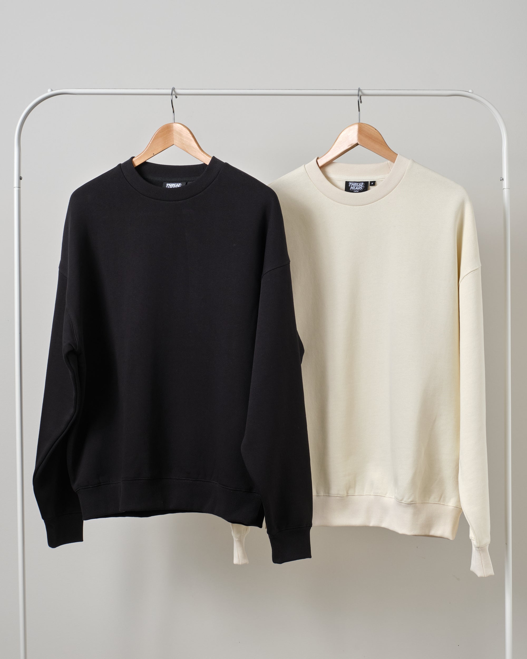 Sweatshirt 2 Pack: Black, Natural