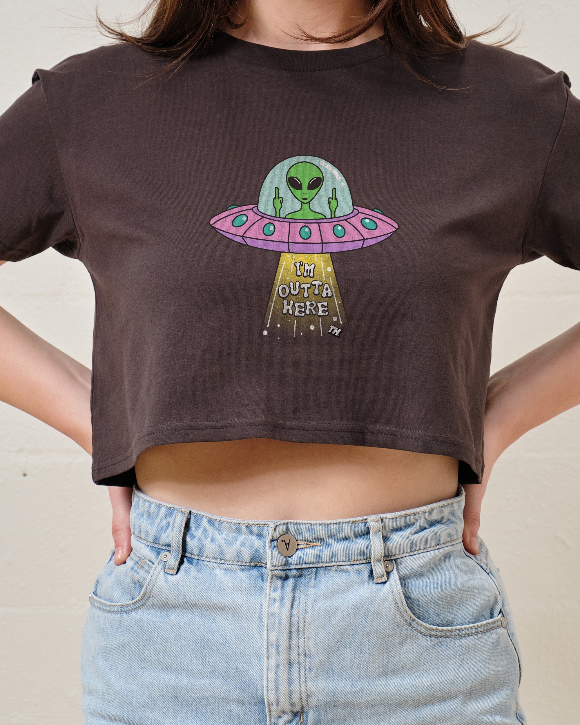 I'm Outta Here Crop Tee