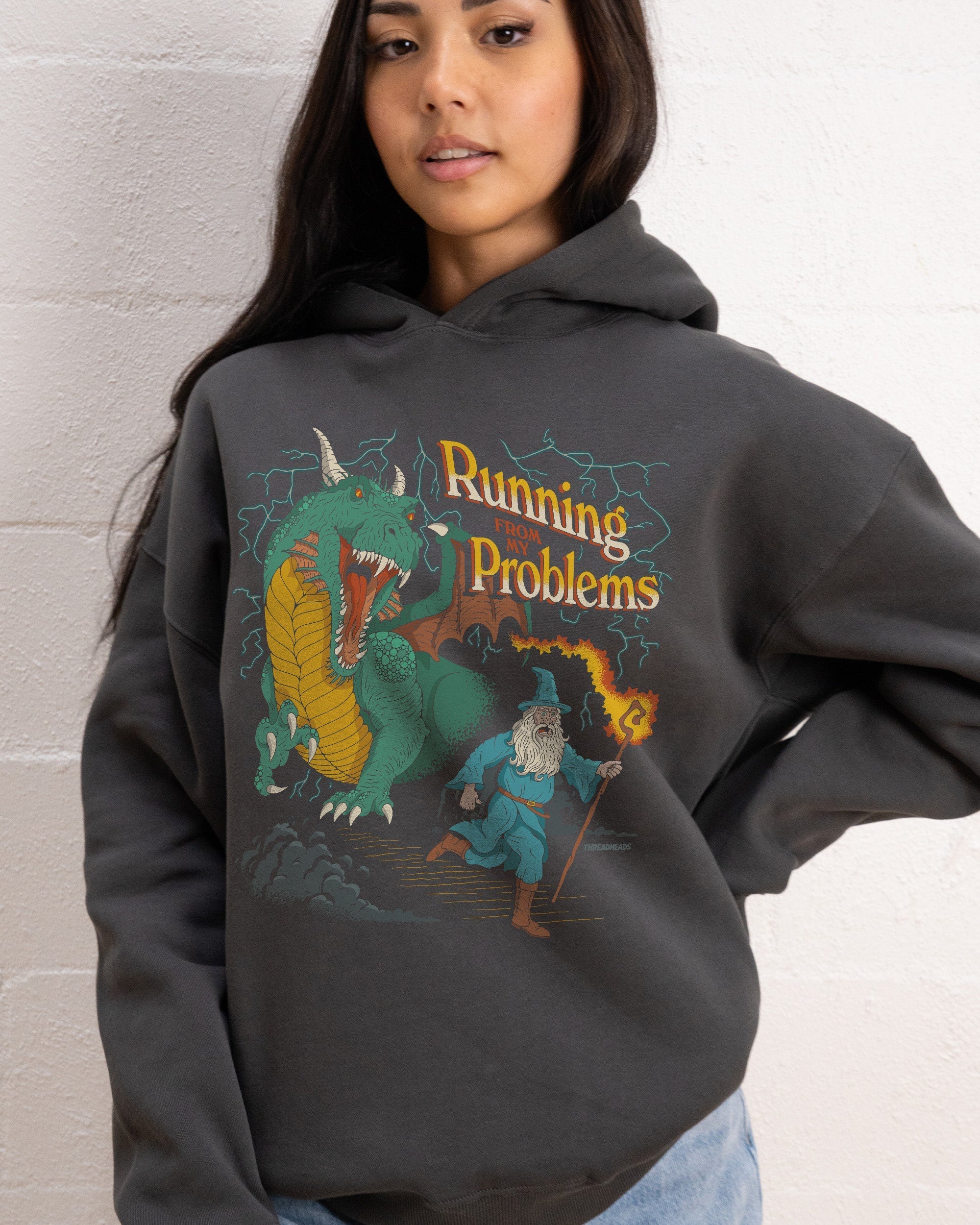Running From My Problems Dragon Hoodie
