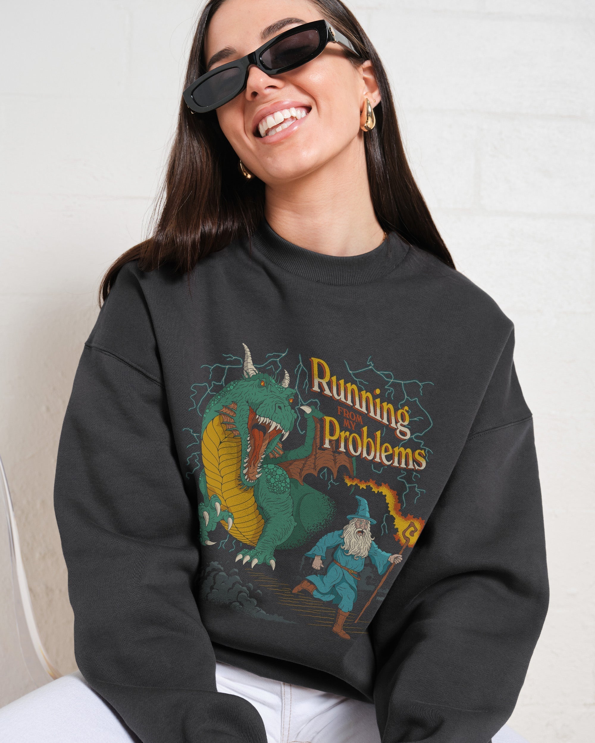Running From My Problems Dragon Sweatshirt