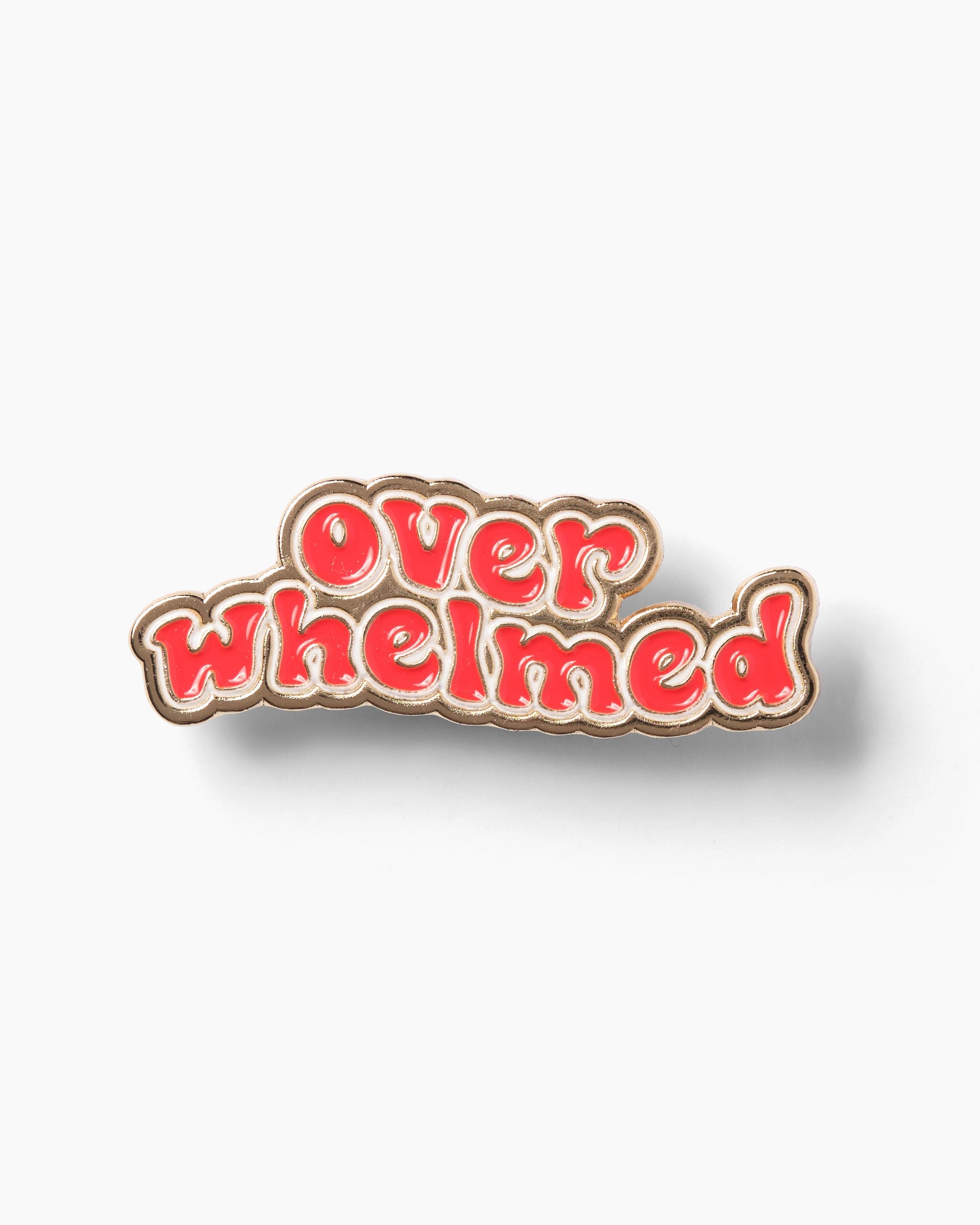 Overwhelmed Enamel Pin