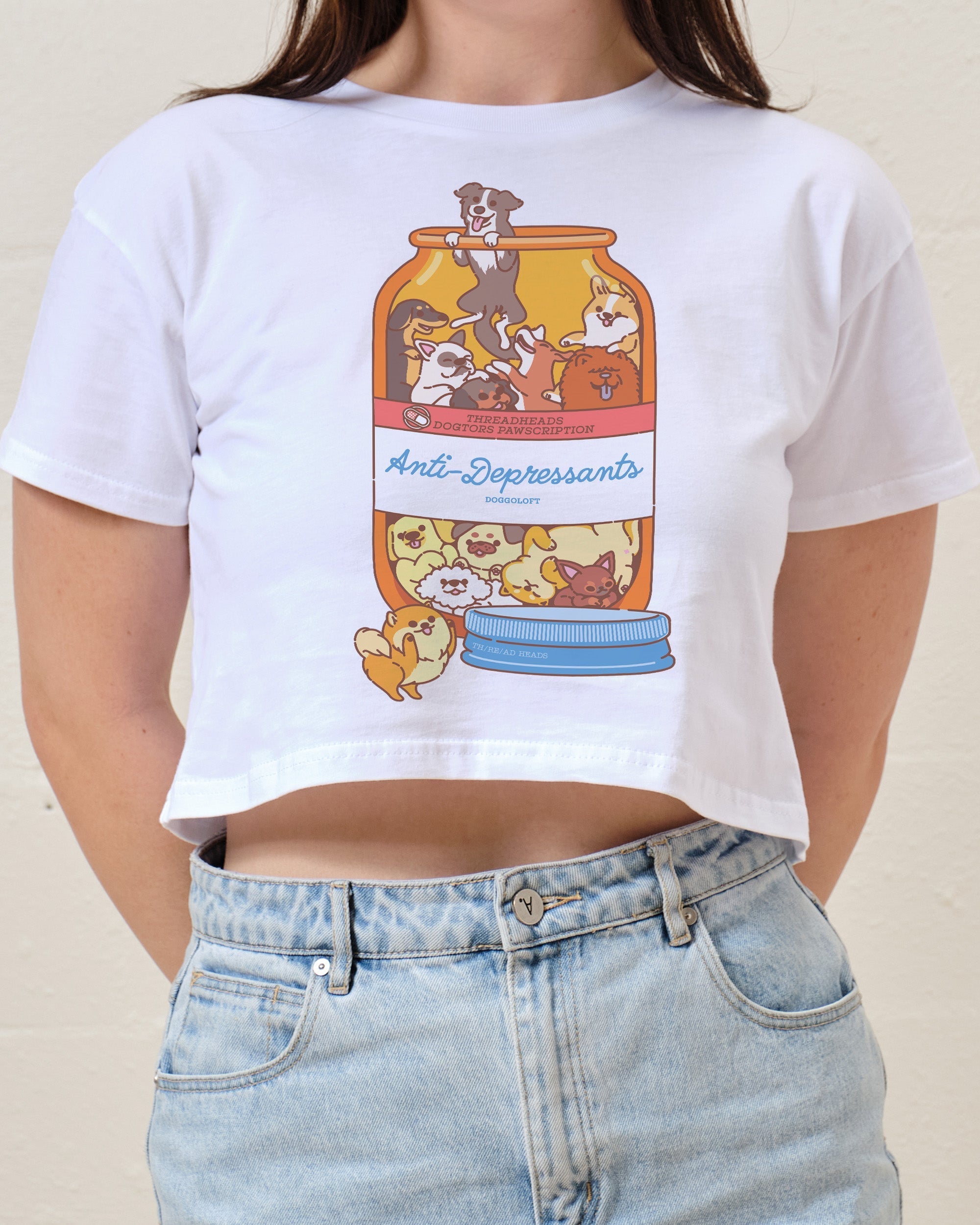 Anti-Depressants Dog Edition Crop Tee