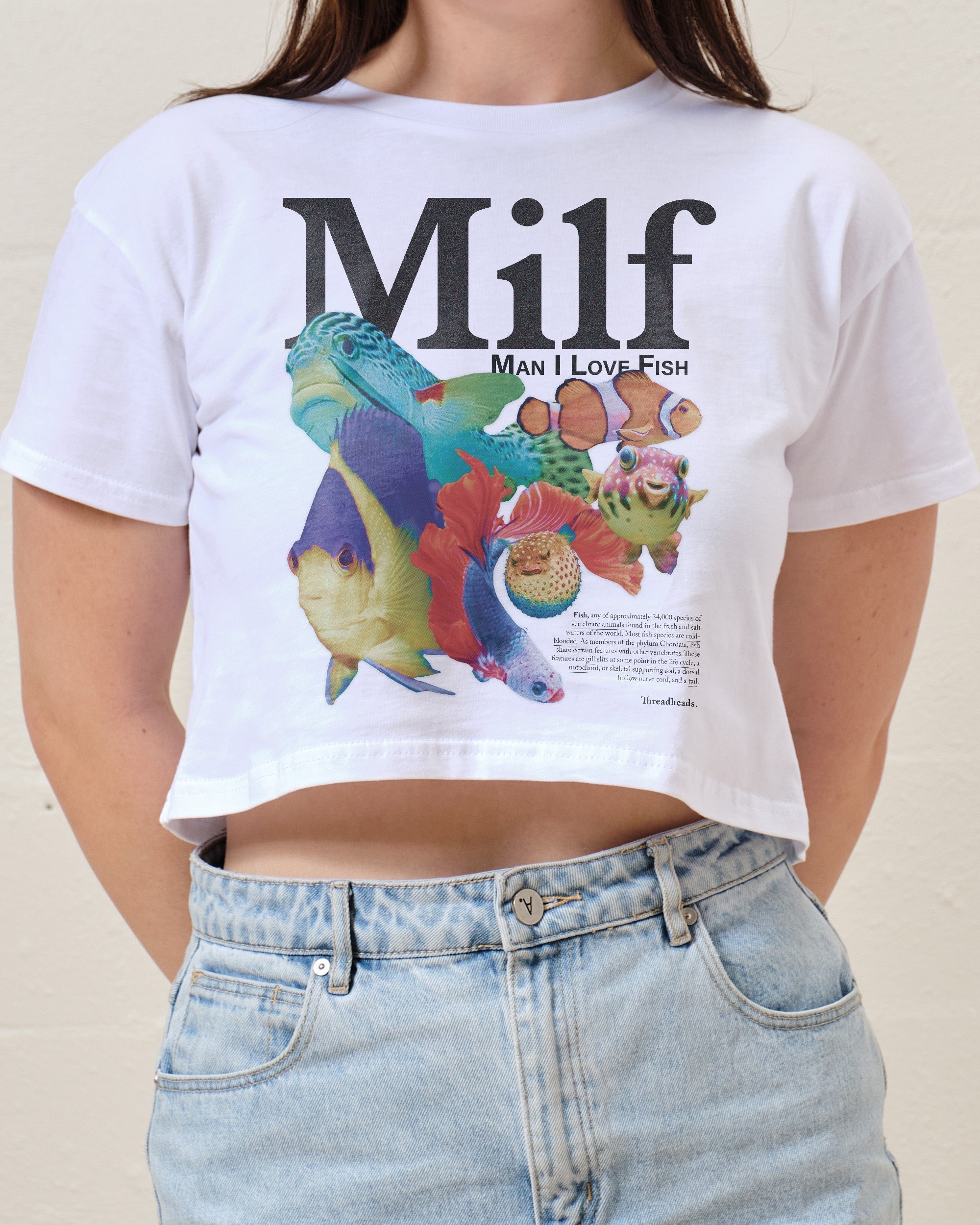 Man I Love Fish Crop Tee