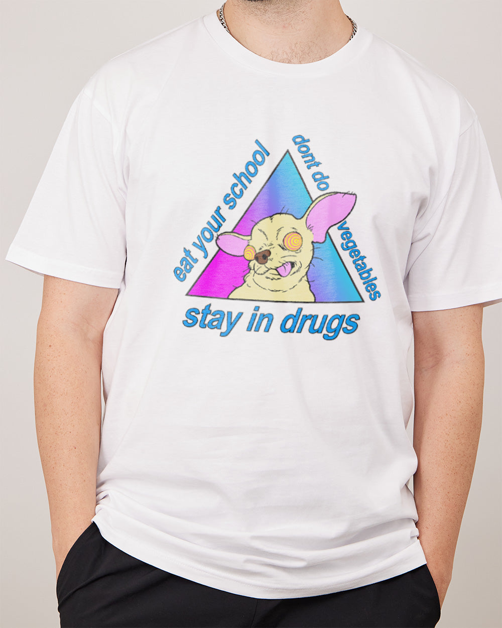 Stay in Drugs, Eat Your School, Don't Do Vegetables T-Shirt