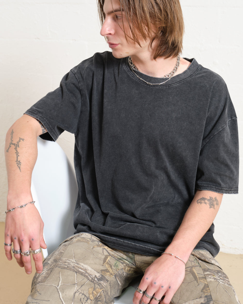 Wash Tee 4 Pack: Black Stone, Grey Stone