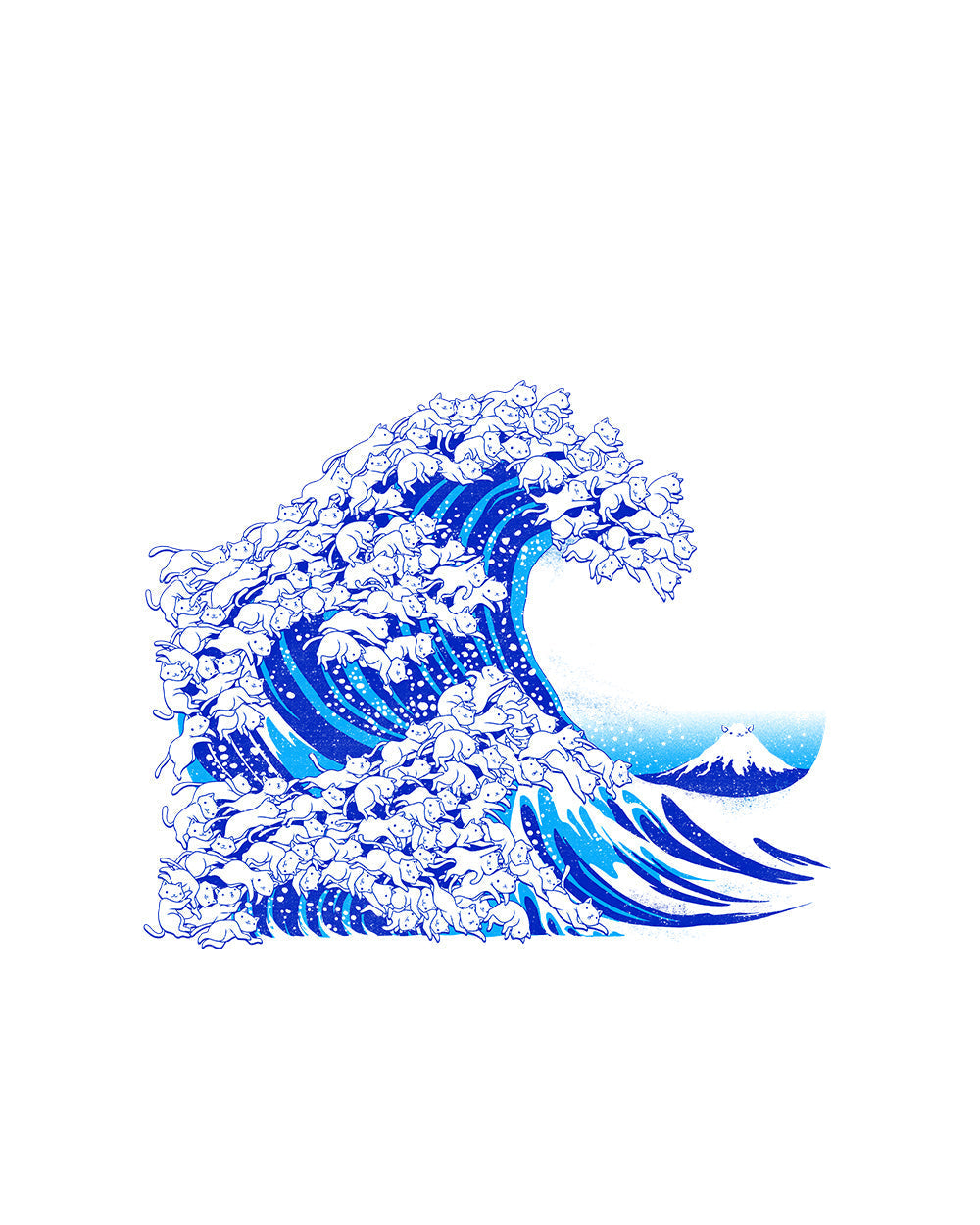 Kanagawa Cat Wave Kids T-Shirt