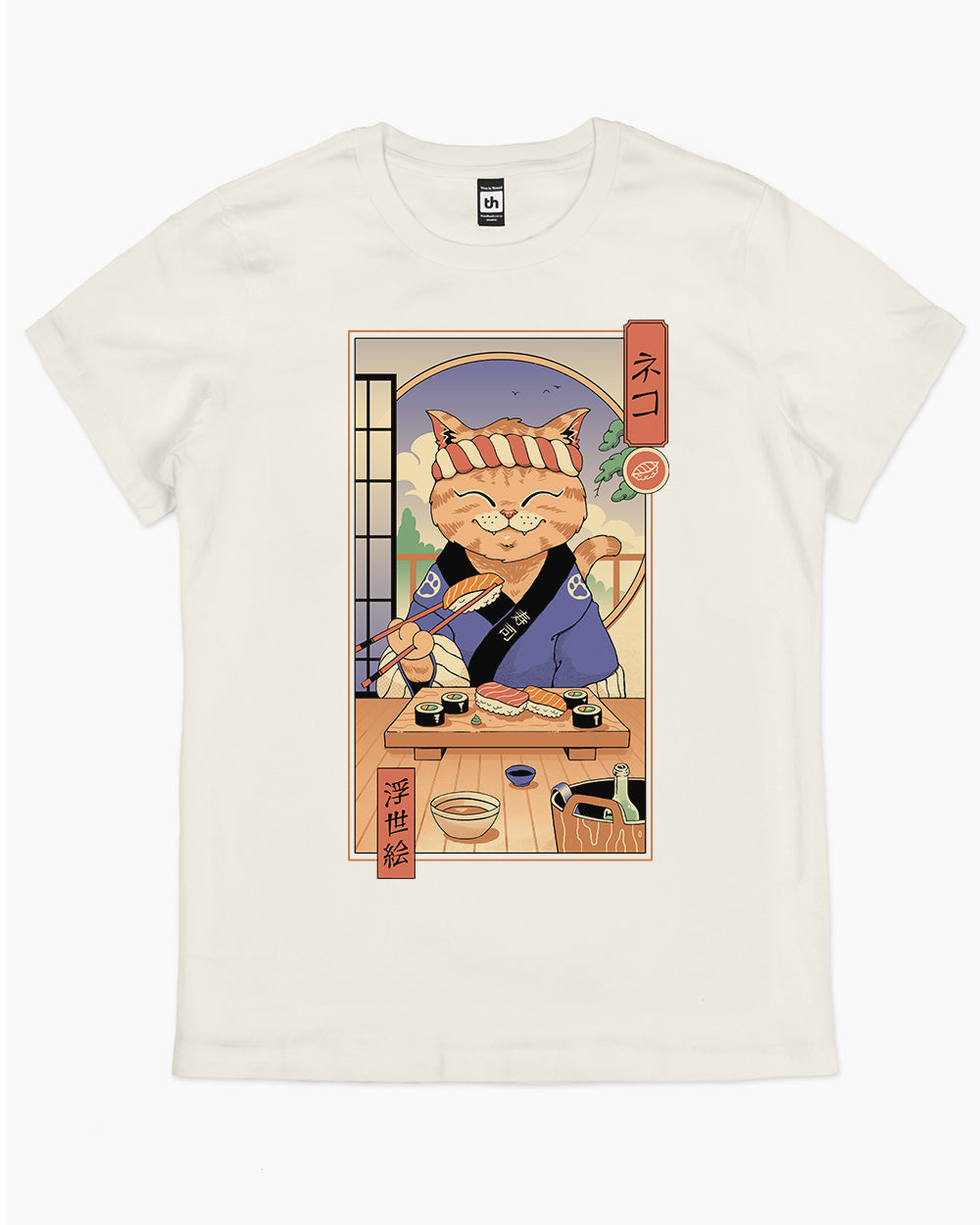 Sushi Cat in Edo T-Shirt