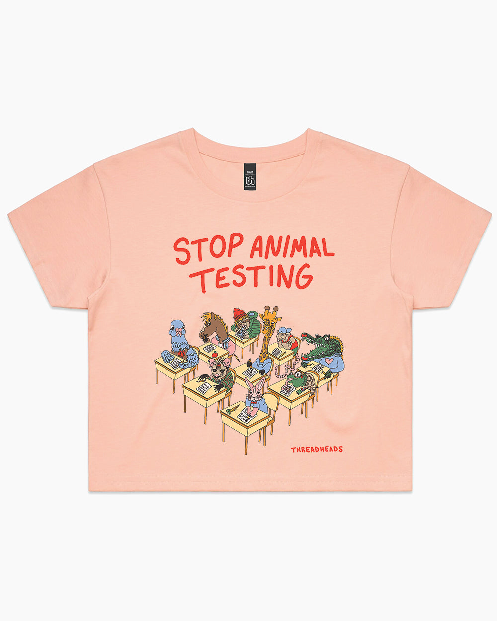 Stop Animal Testing Crop Tee