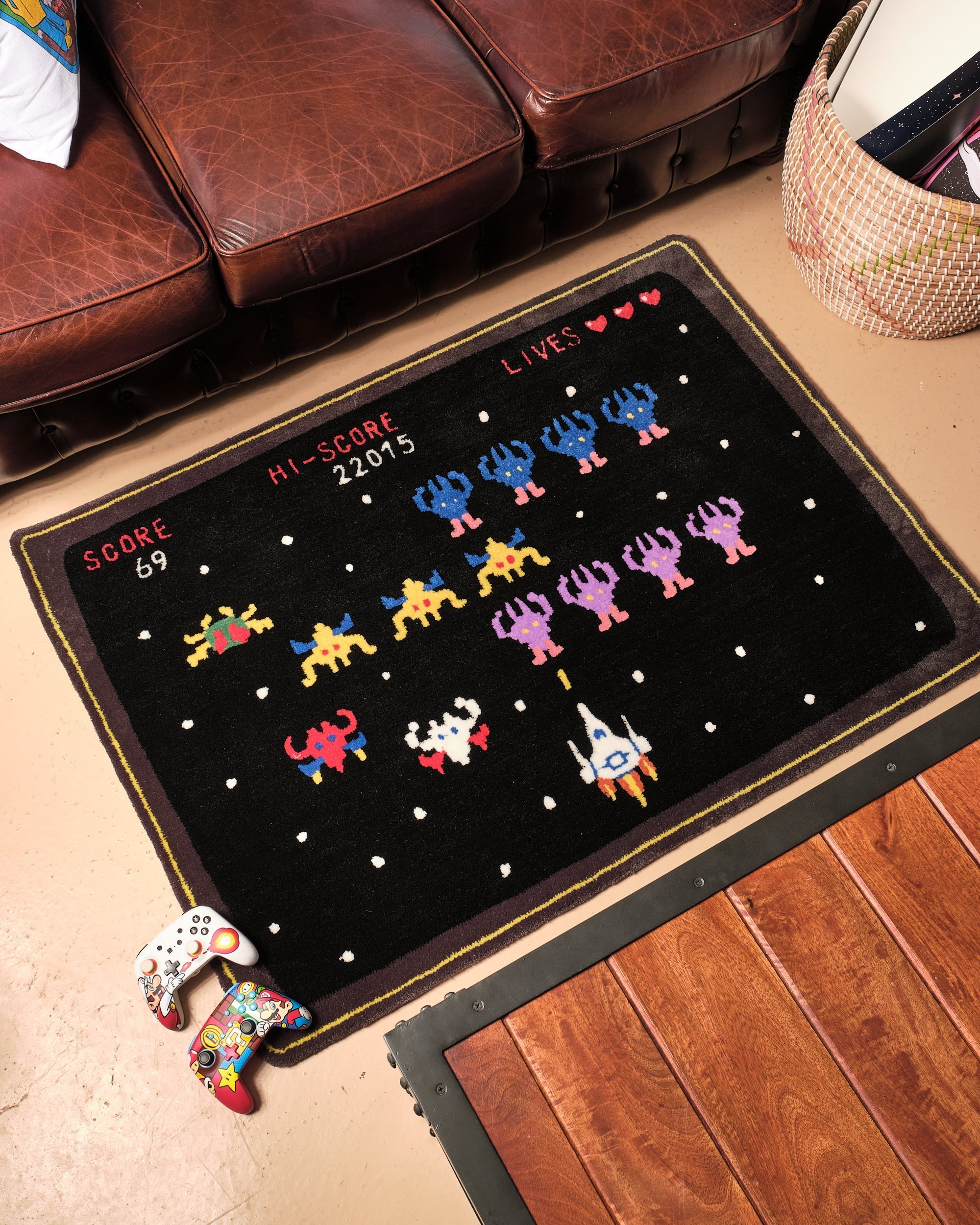 8 Bit Fighter Rug