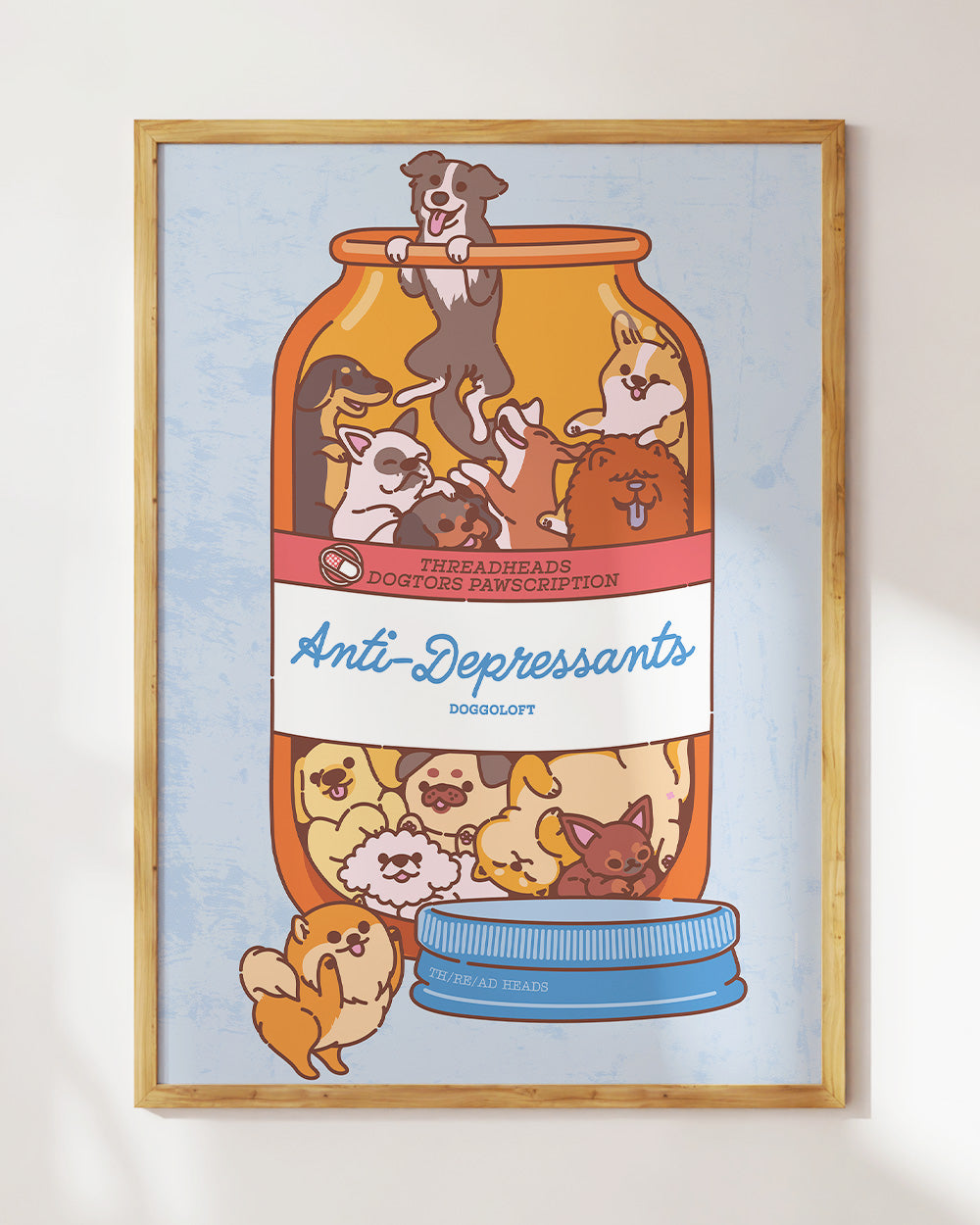 Anti-Depressants Dog Edition Art Print