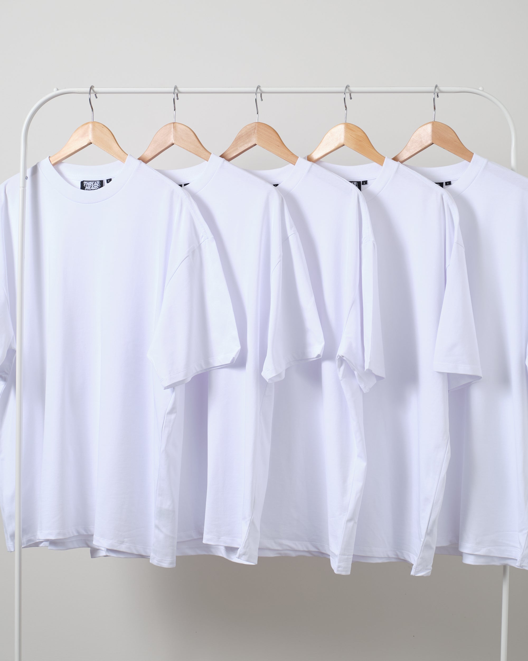 Oversized Tee 5 Pack: White