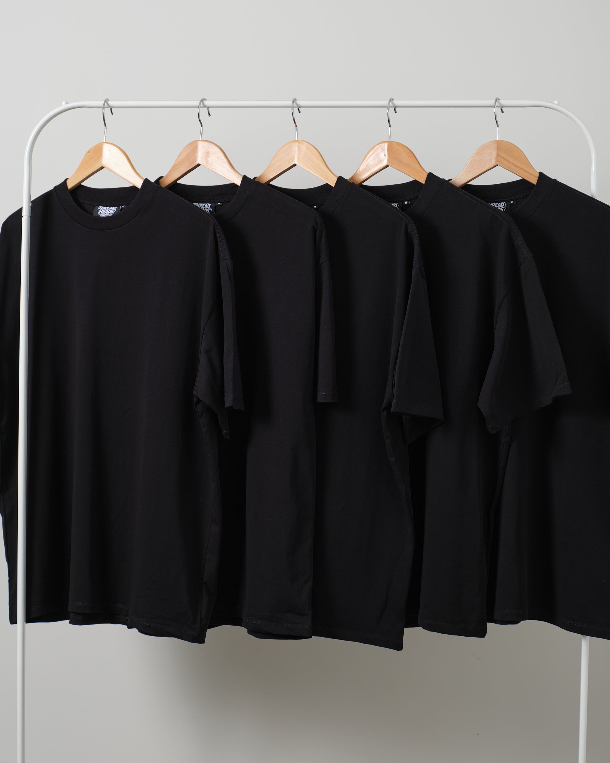 Oversized Tee 5 Pack: Black