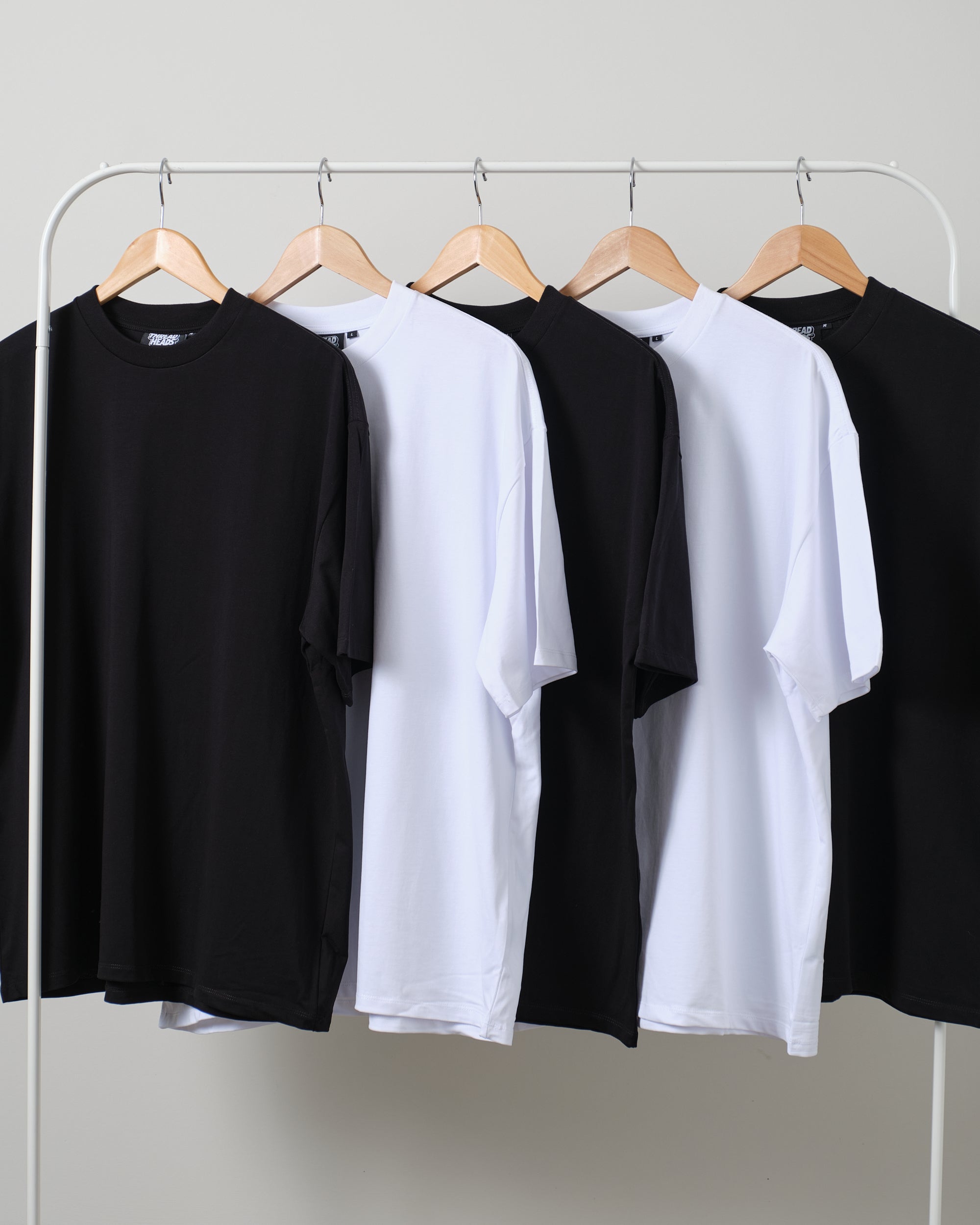 Oversized Tee 5 Pack: Black, White