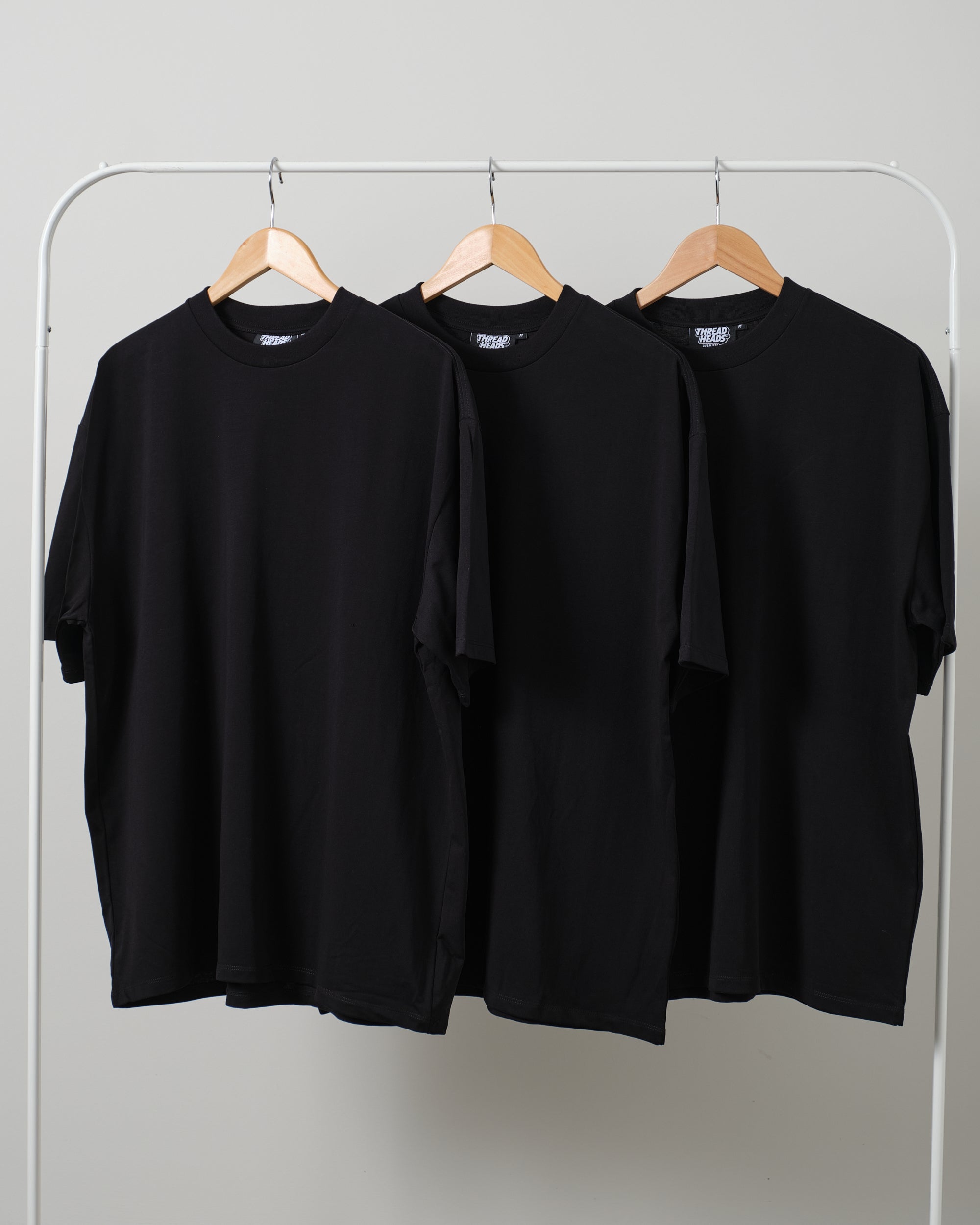 Oversized Tee 3 Pack: Black