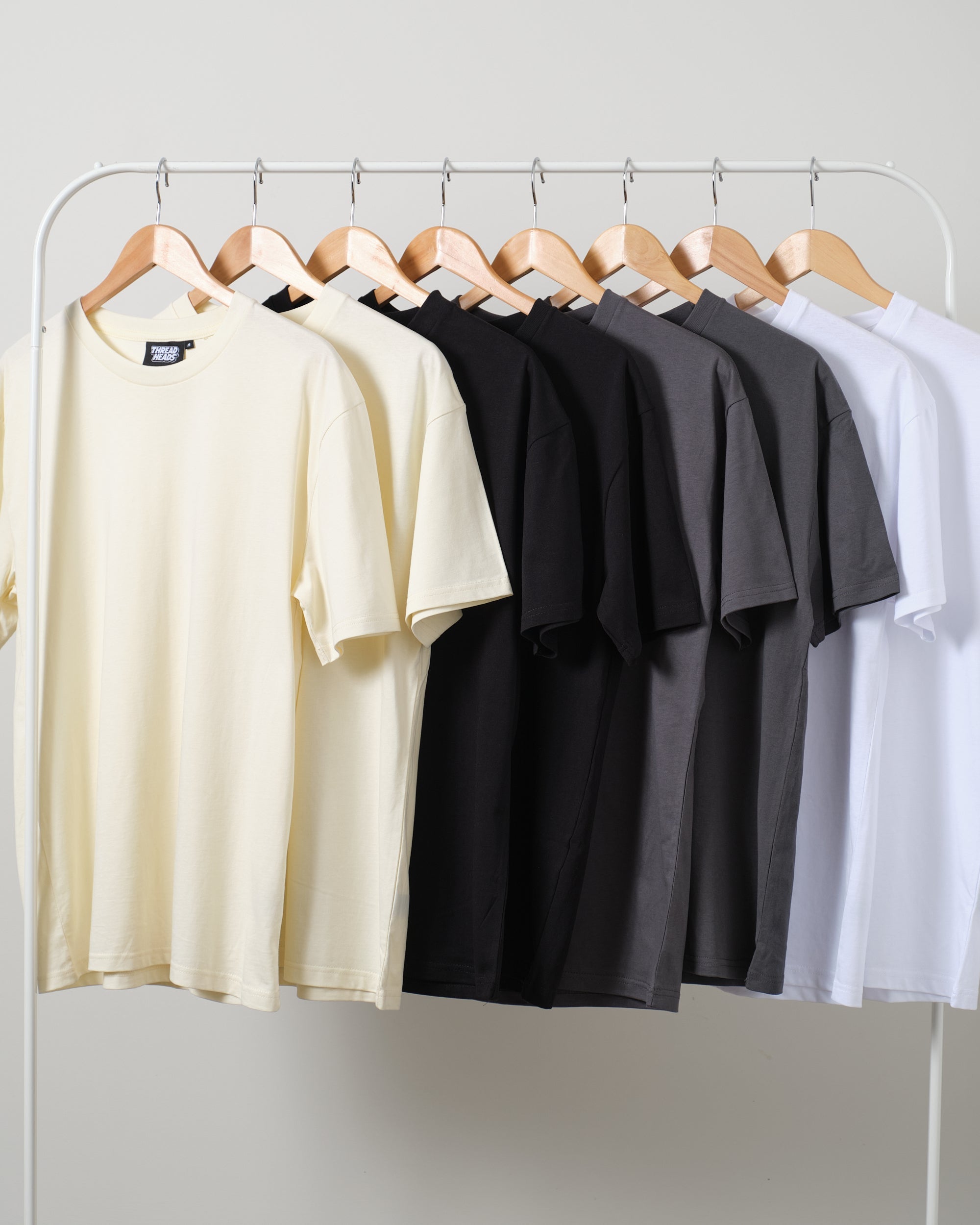 Classic Tee 8 Pack: Natural, Black, Charcoal, White