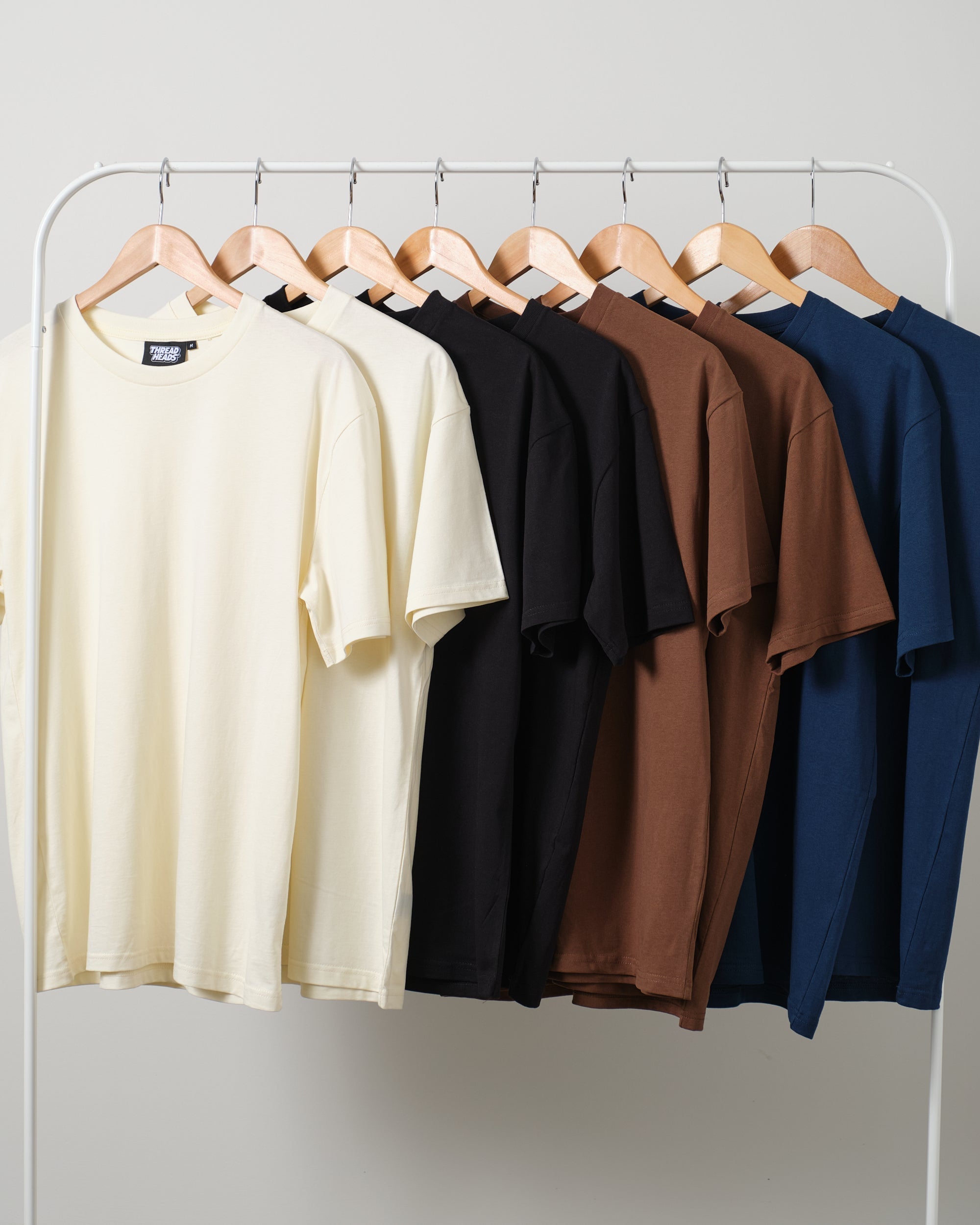 Classic Tee 8 Pack: Natural, Black, Brown, Navy