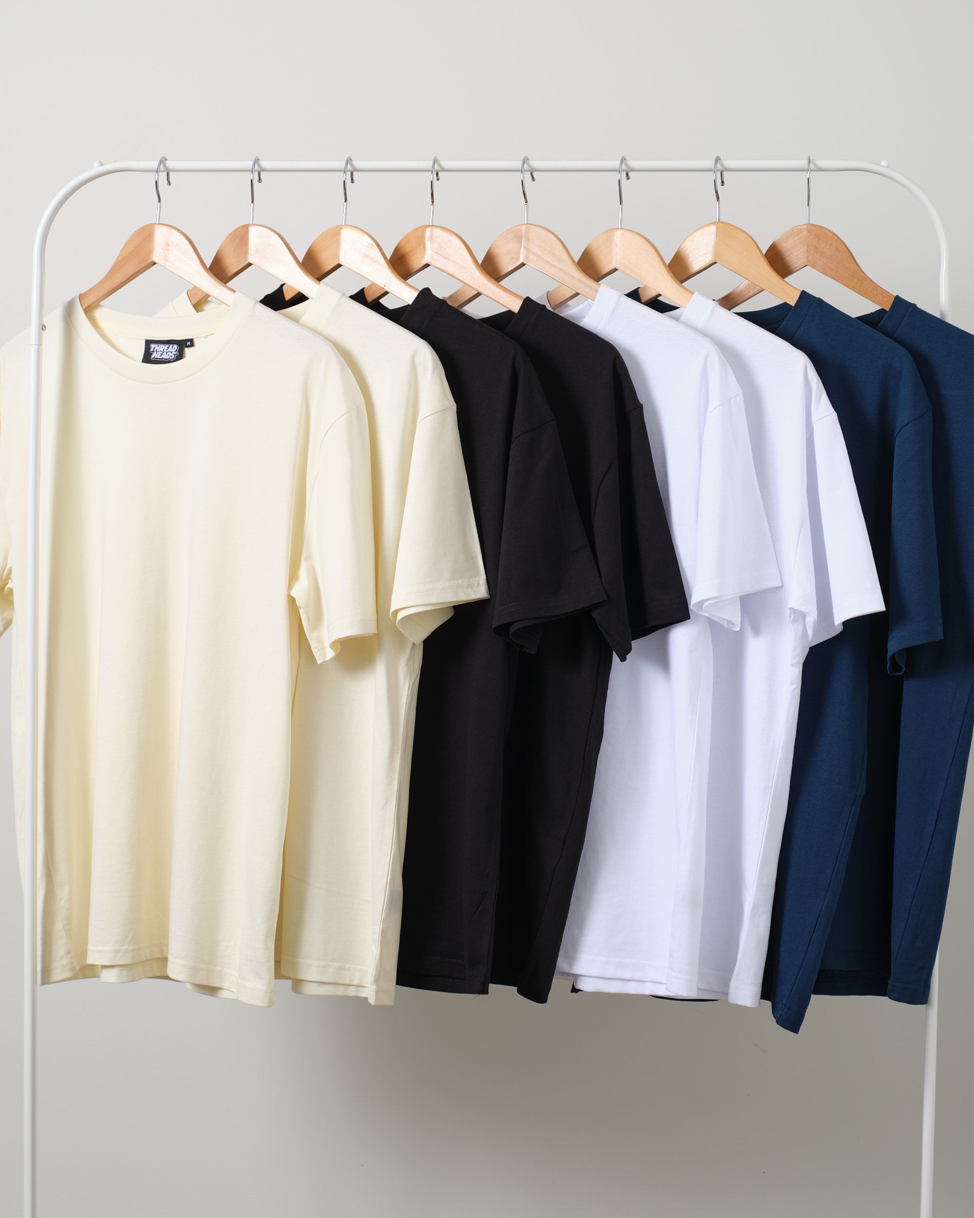 Classic Tee 8 Pack: Natural, Black, White, Navy