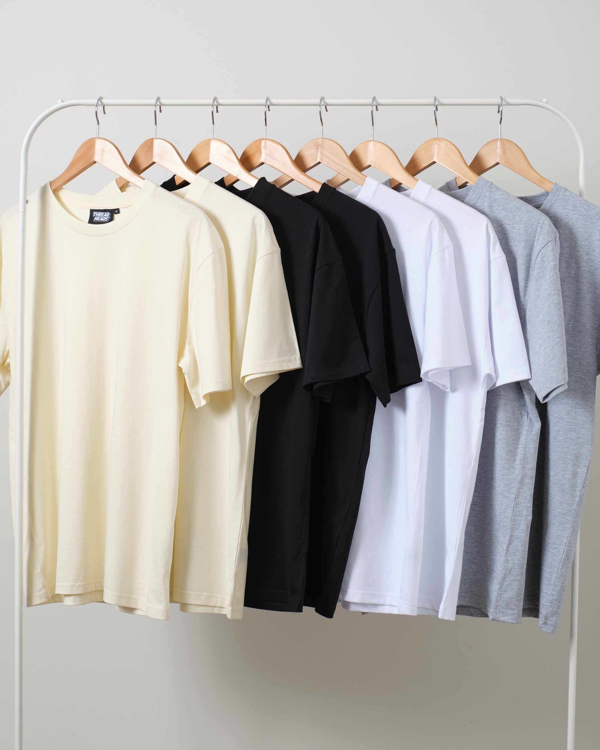 Classic Tee 8 Pack: Natural, Black, White, Grey