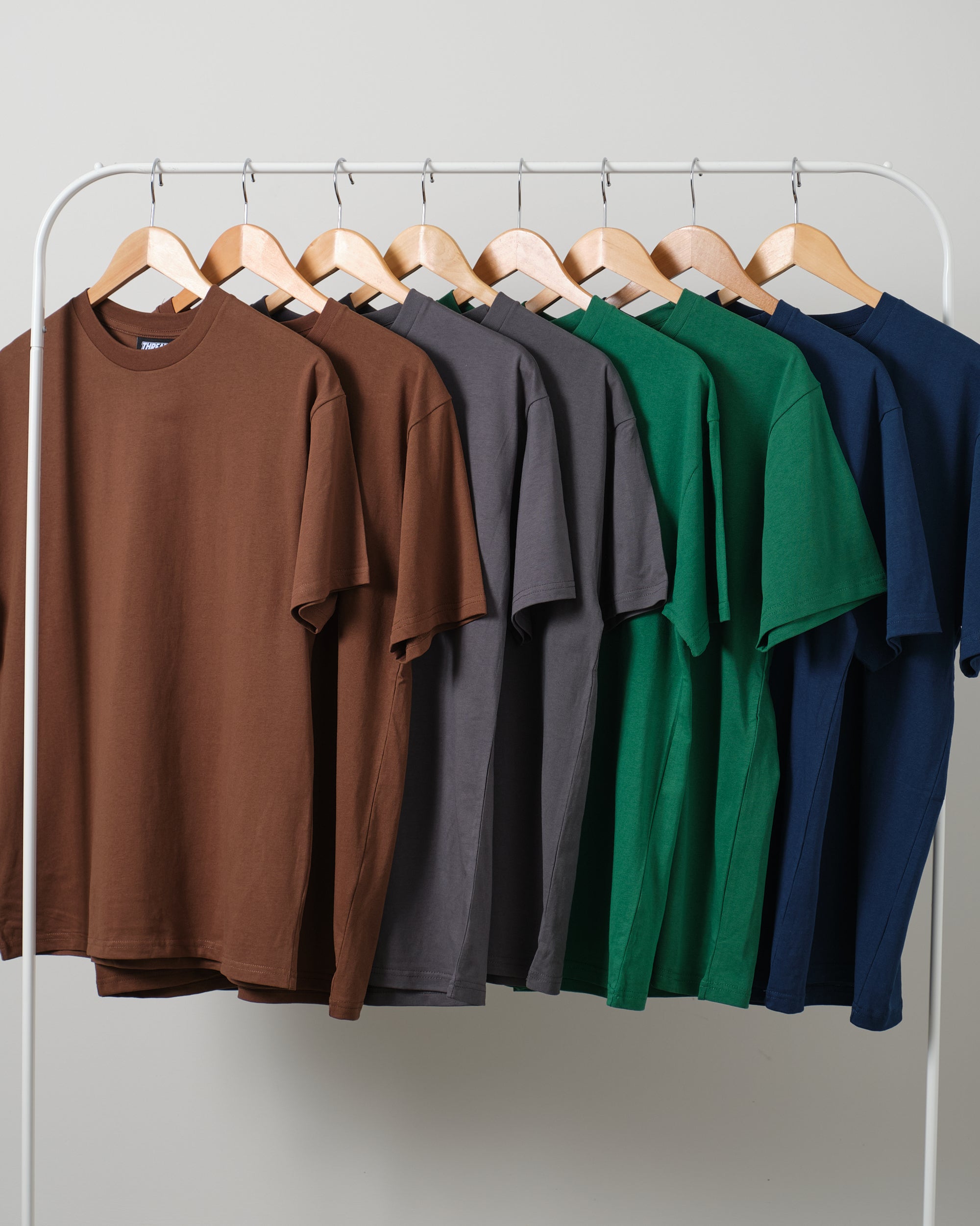 Classic Tee 8 Pack: Brown, Charcoal, Green, Navy