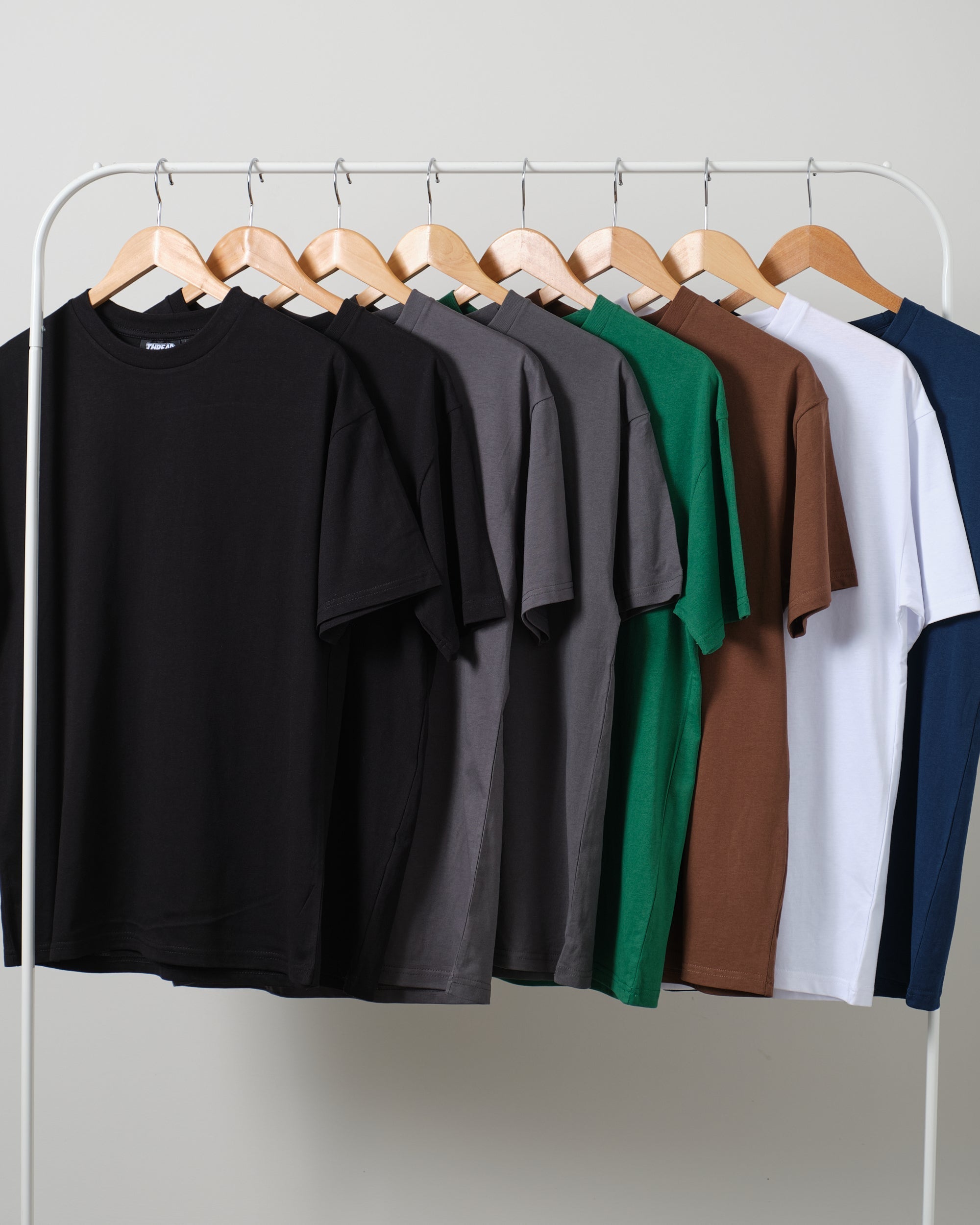 Classic Tee 8 Pack: Black, Charcoal, Green, Brown, White, Navy