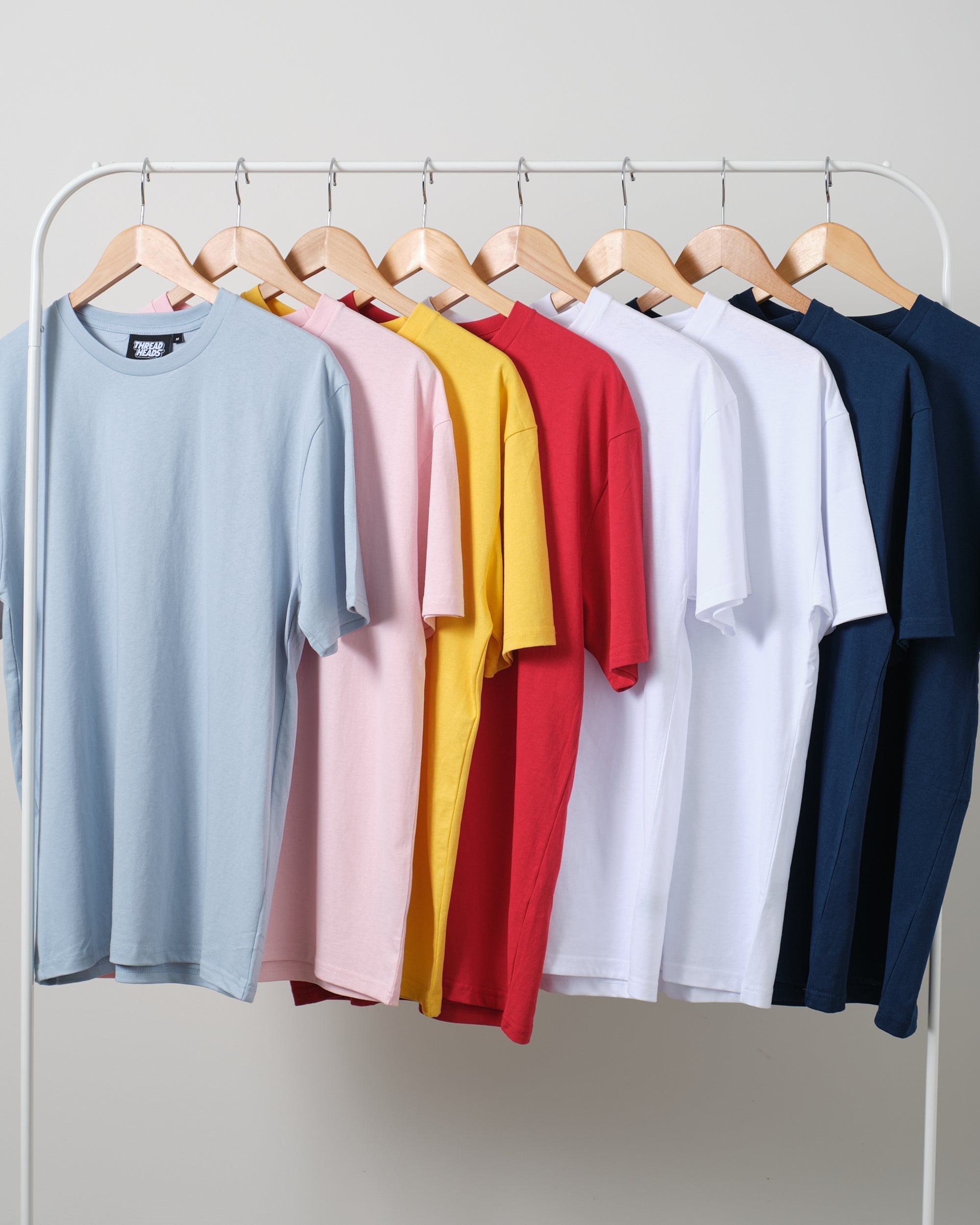 Classic Tee 8 Pack: Pale Blue, Pink, Yellow, Red, White, Navy