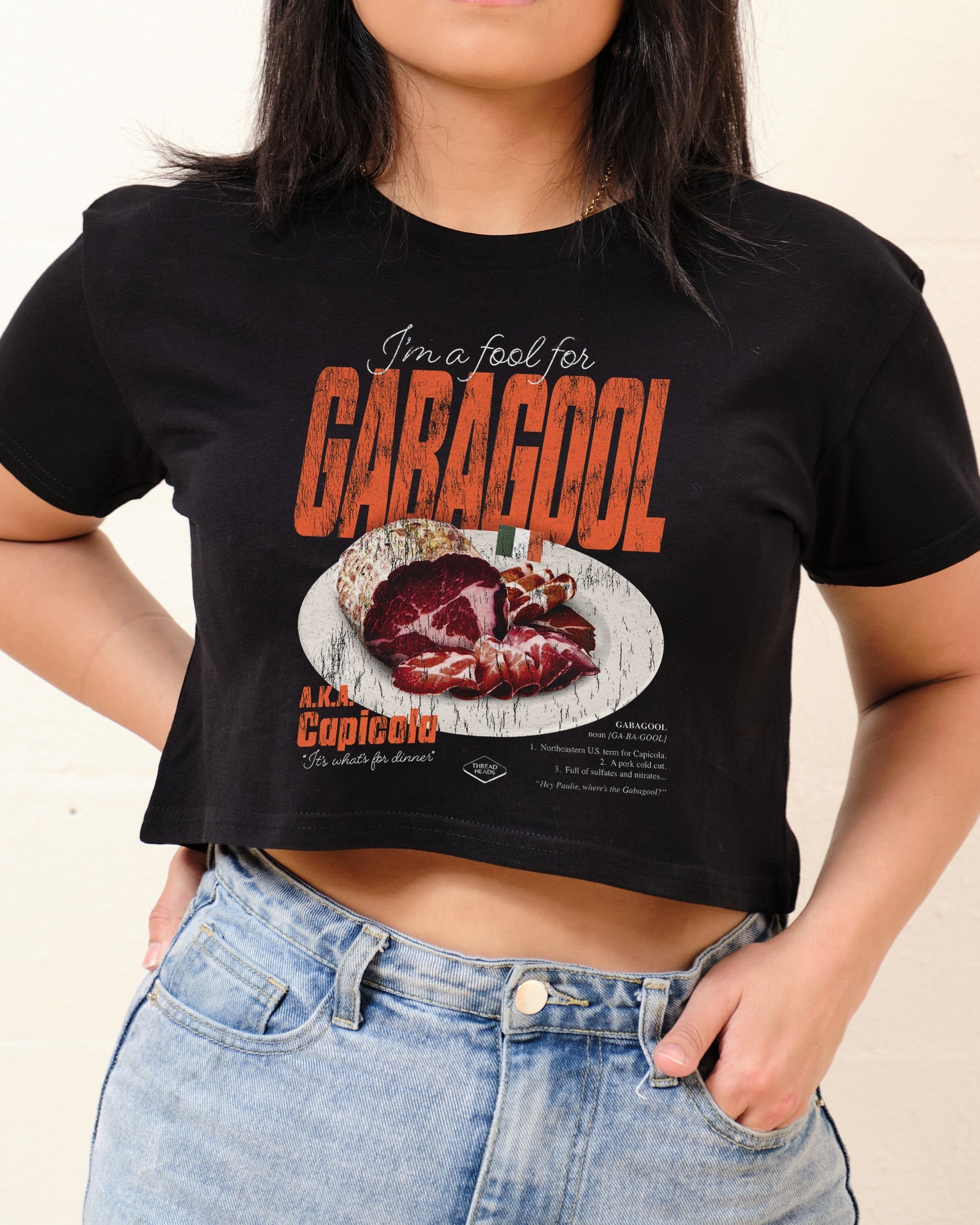 I'm a Fool for Gabagool Crop Tee