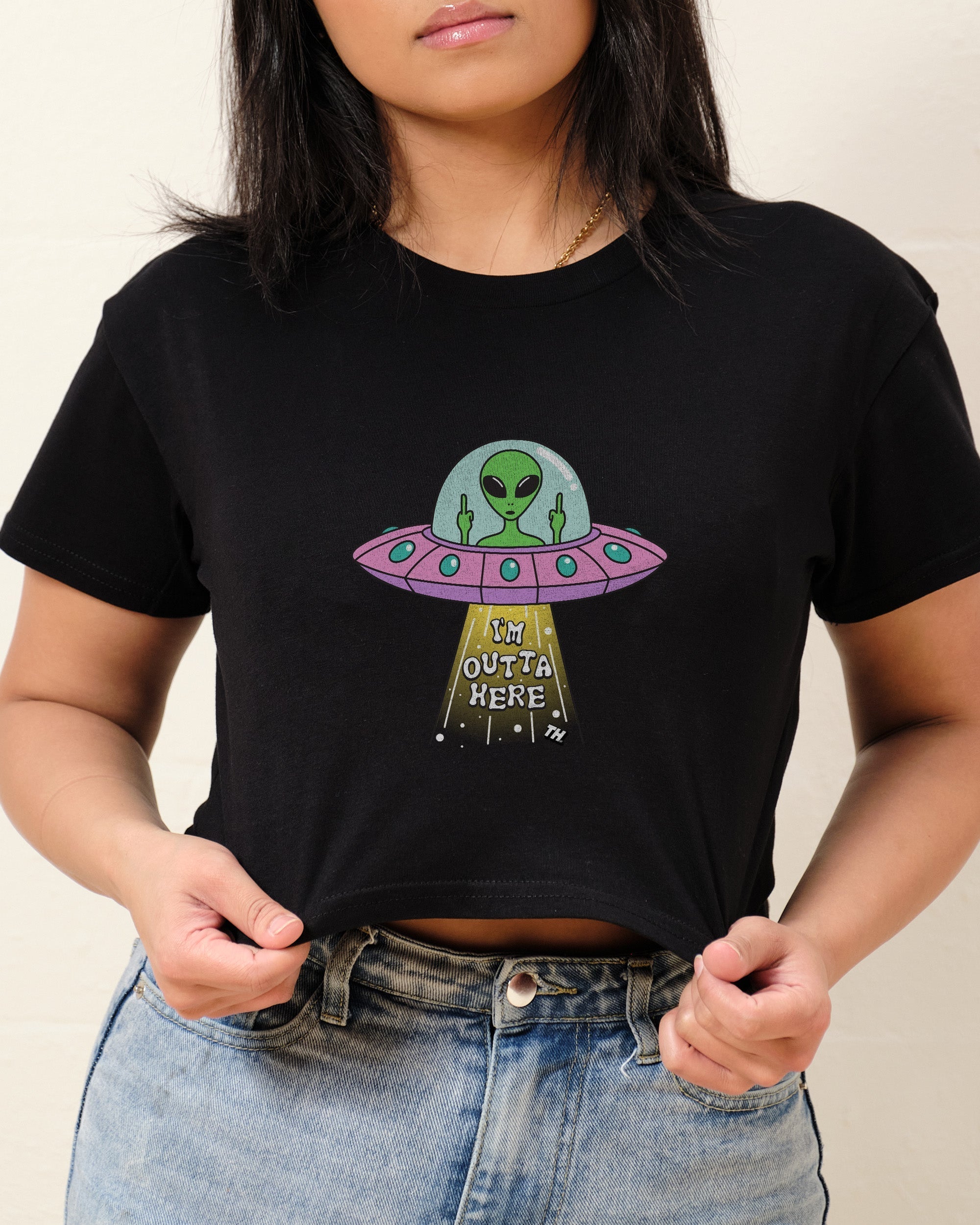 I'm Outta Here Crop Tee