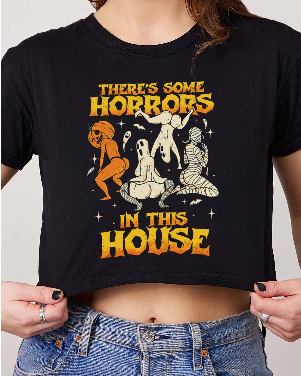 There's Some Horrors In This House Crop Tee