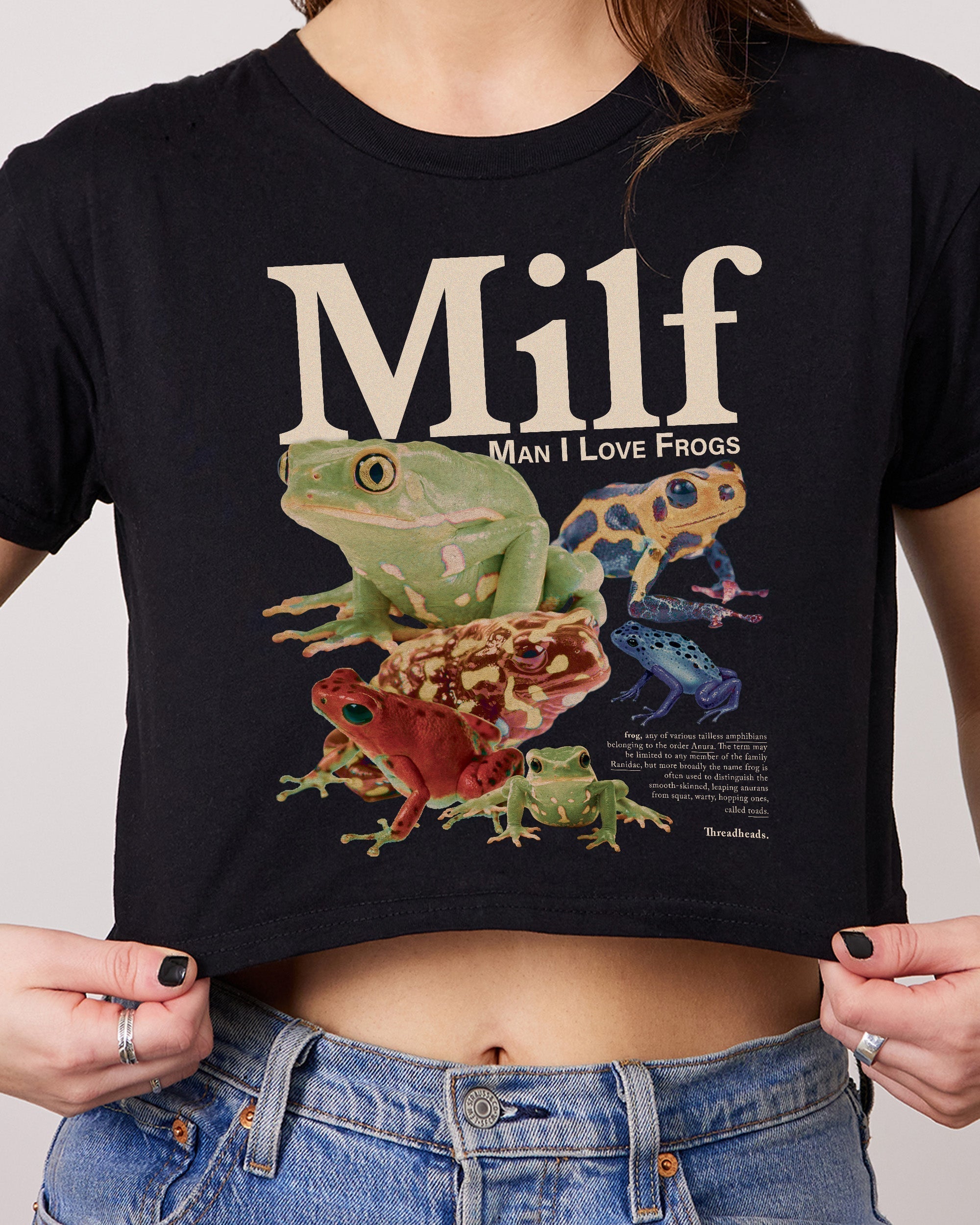 Man I Love Frogs Crop Tee