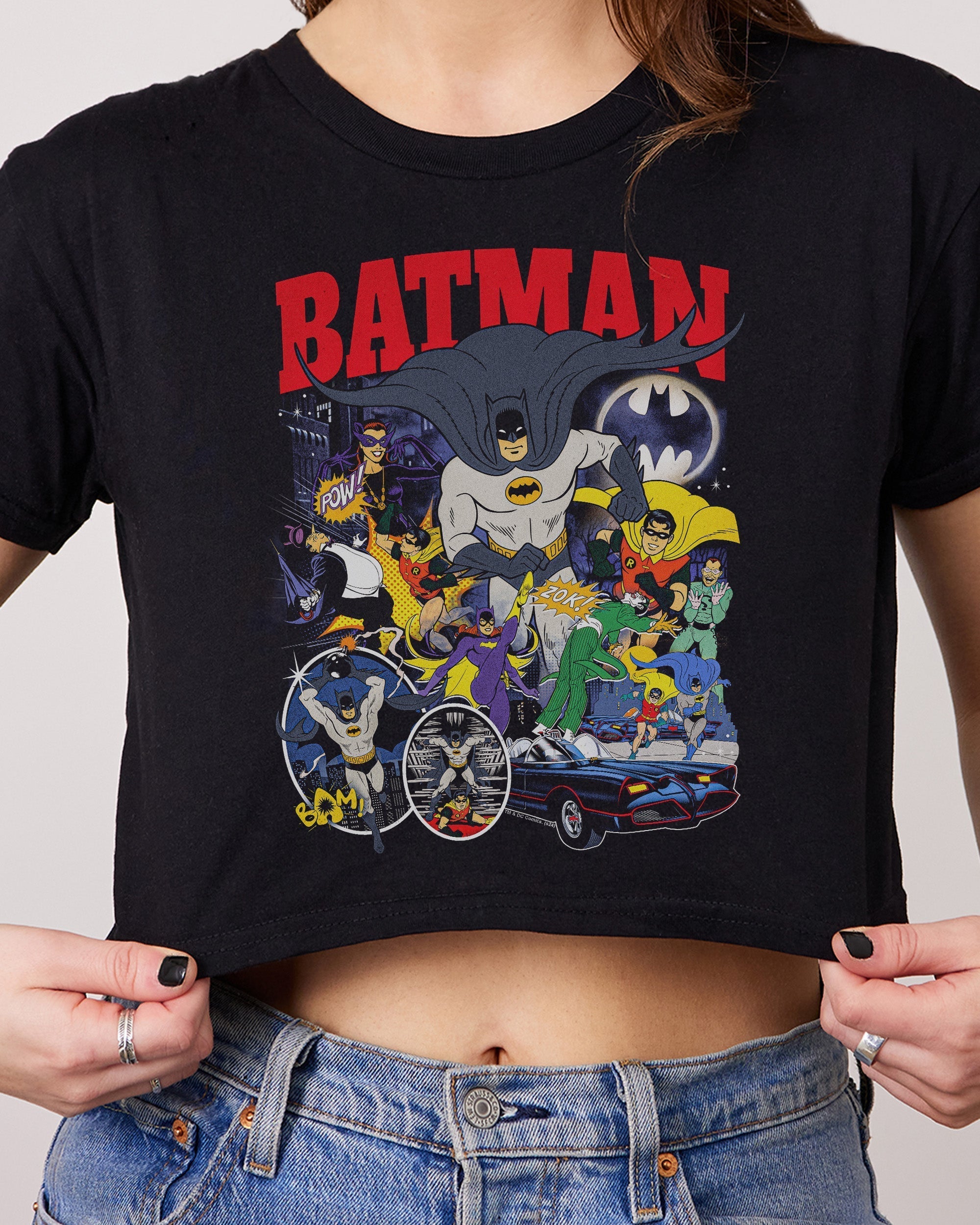 Batman Animated Vintage Crop Tee