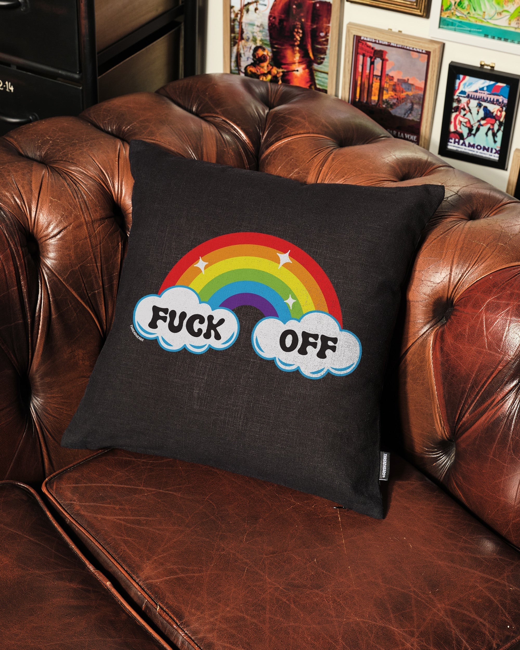 Fk Off Rainbow Cushion