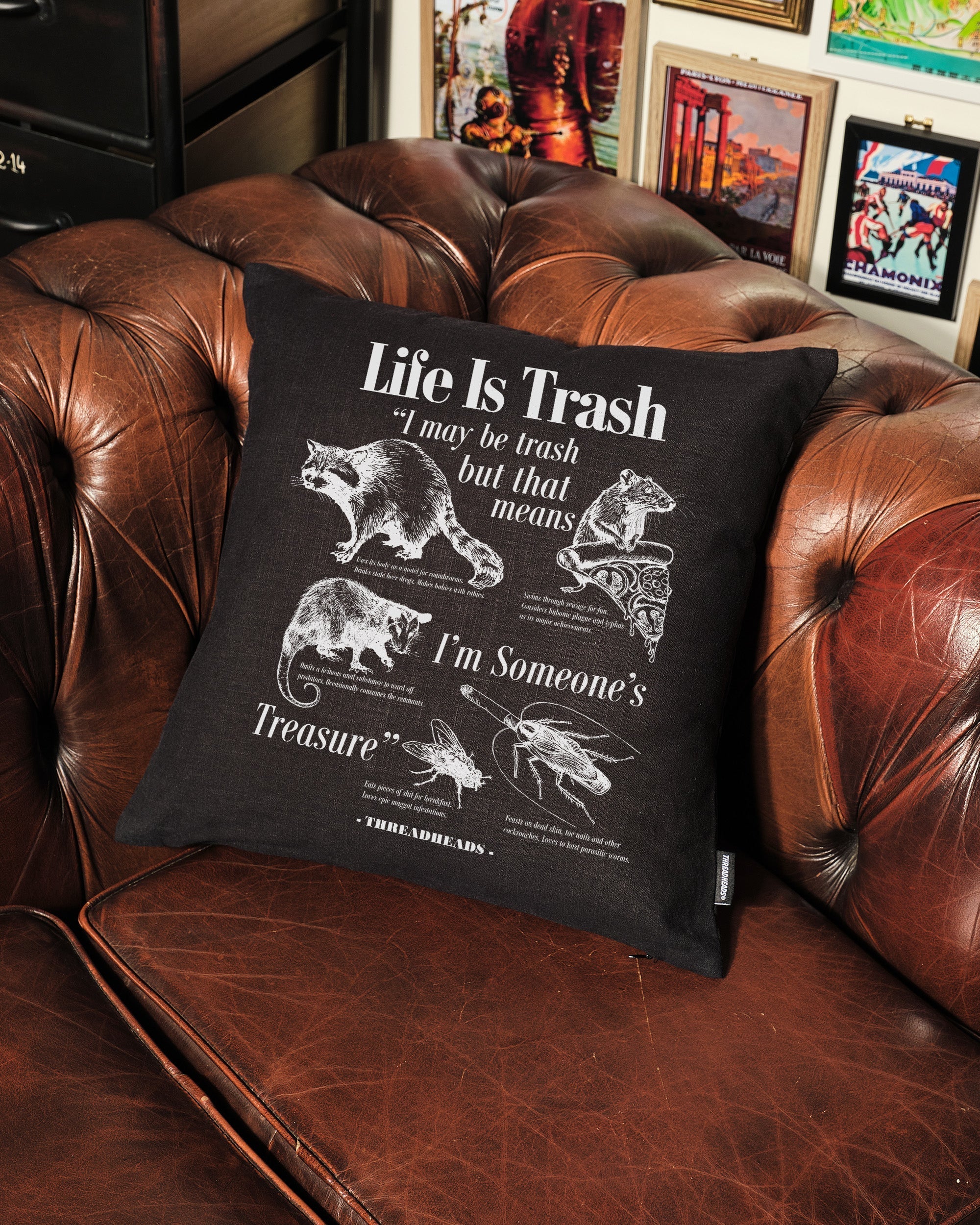 Life Is Trash Cushion