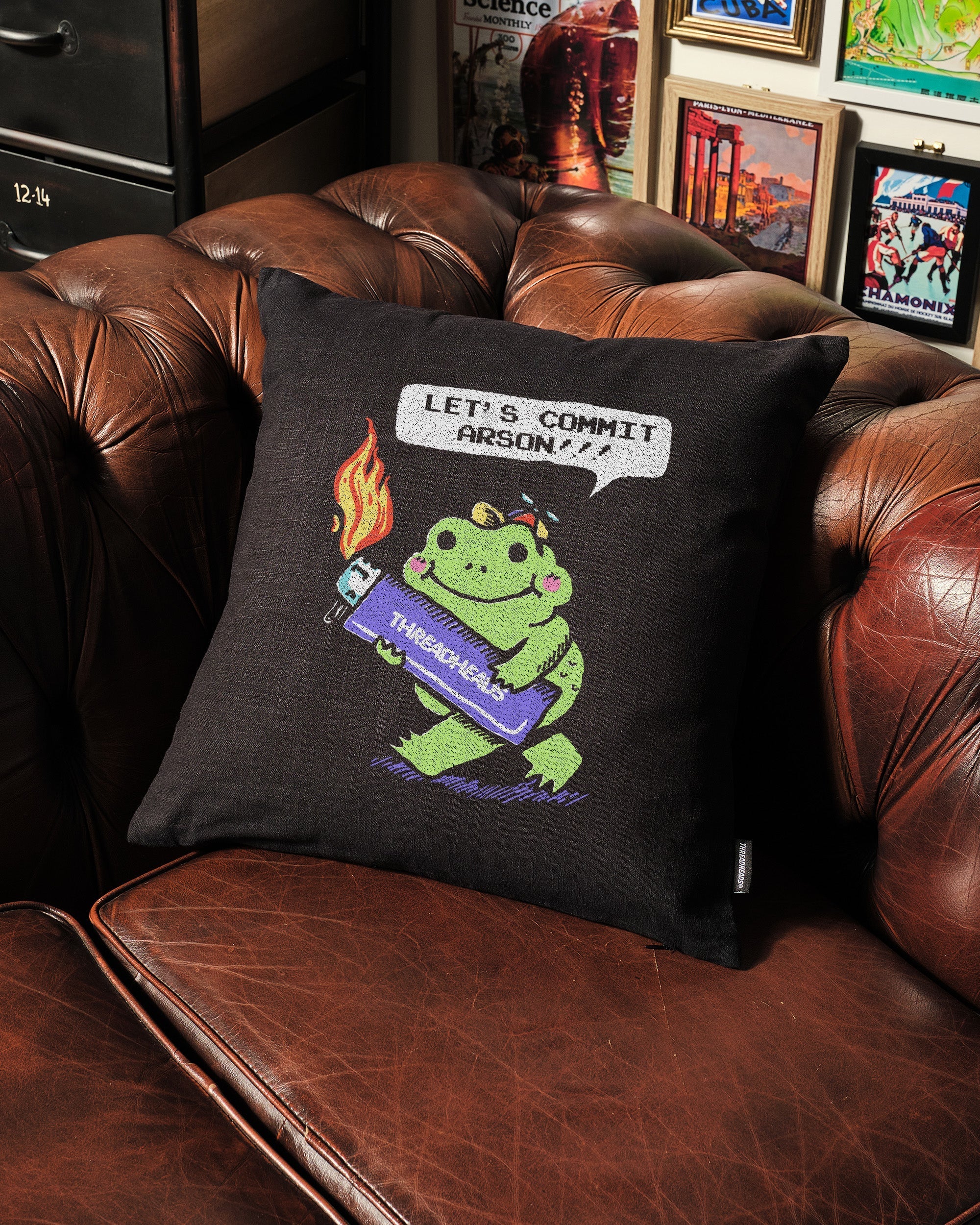 Let's Commit Arson Cushion