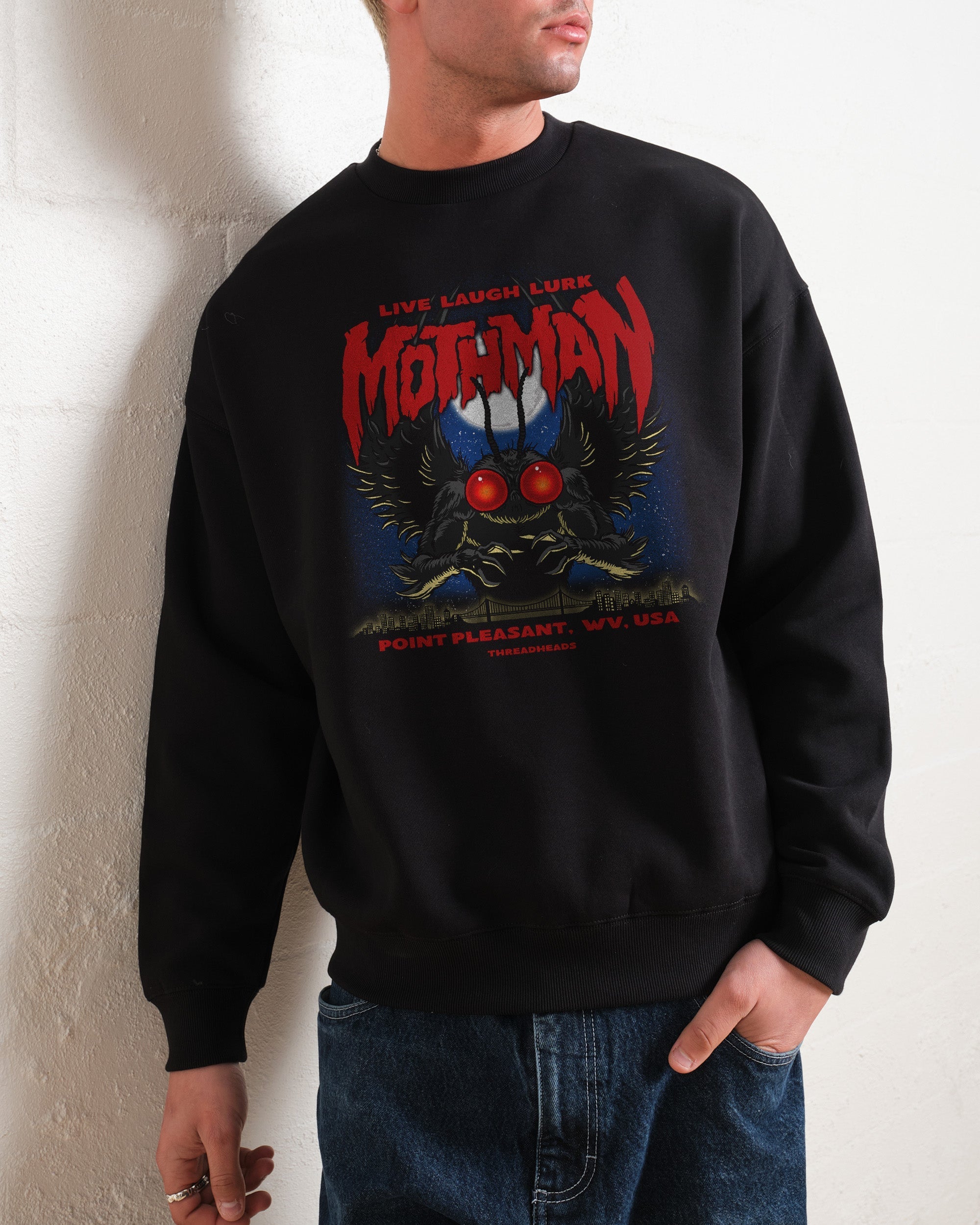 Mothman - Live Laugh Lurk Sweatshirt