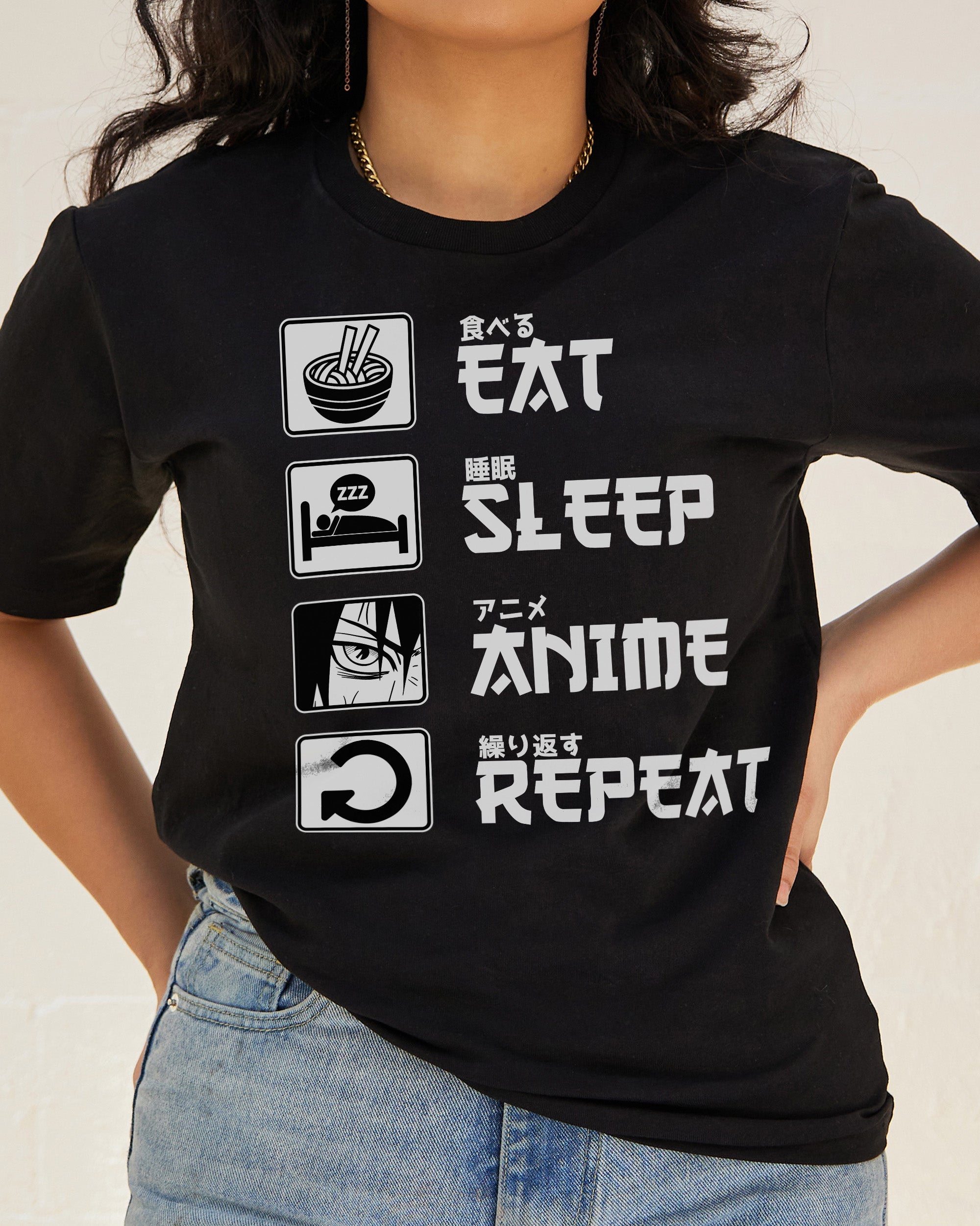 Eat Sleep Anime Repeat T-Shirt