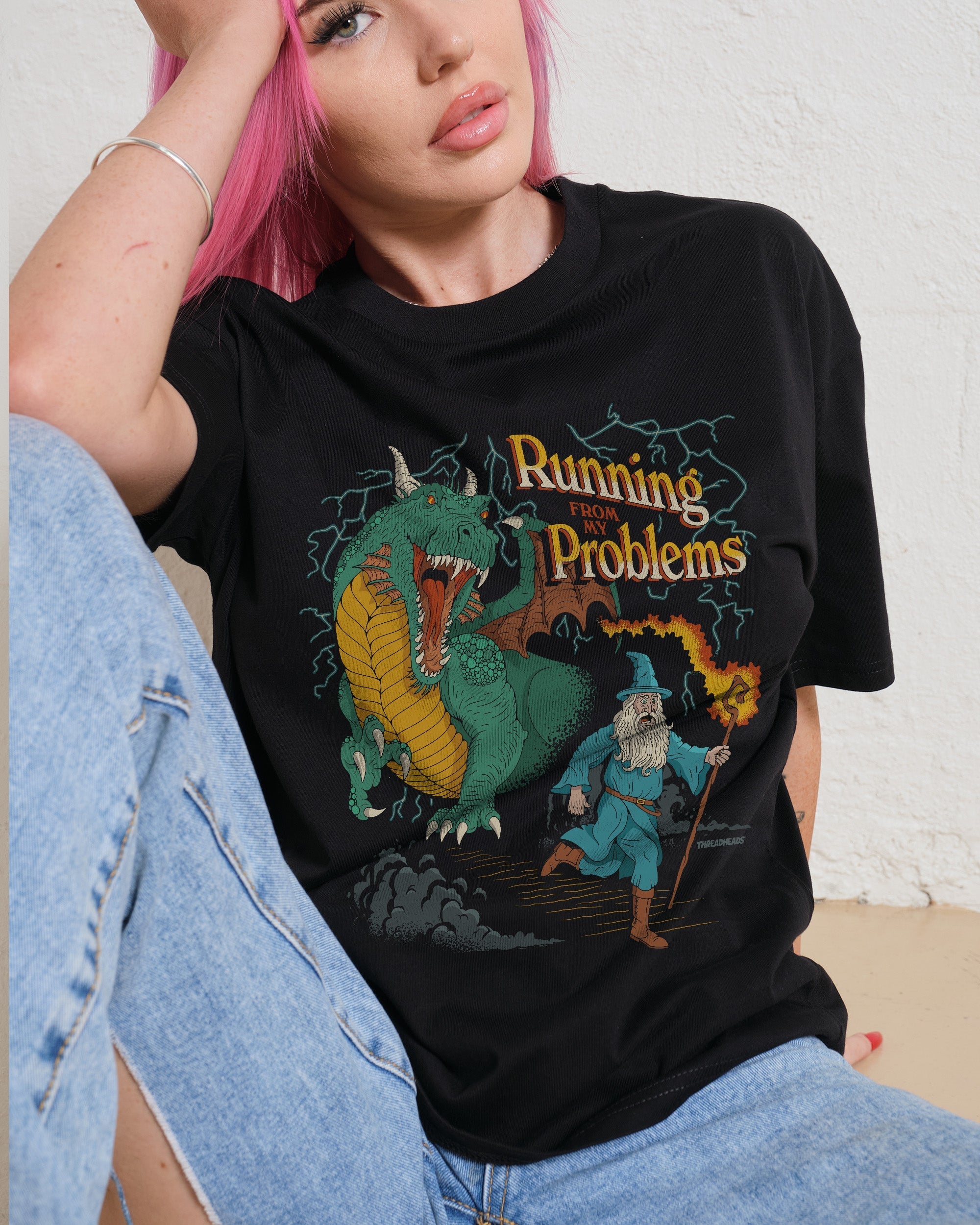 Running From My Problems Dragon T-Shirt