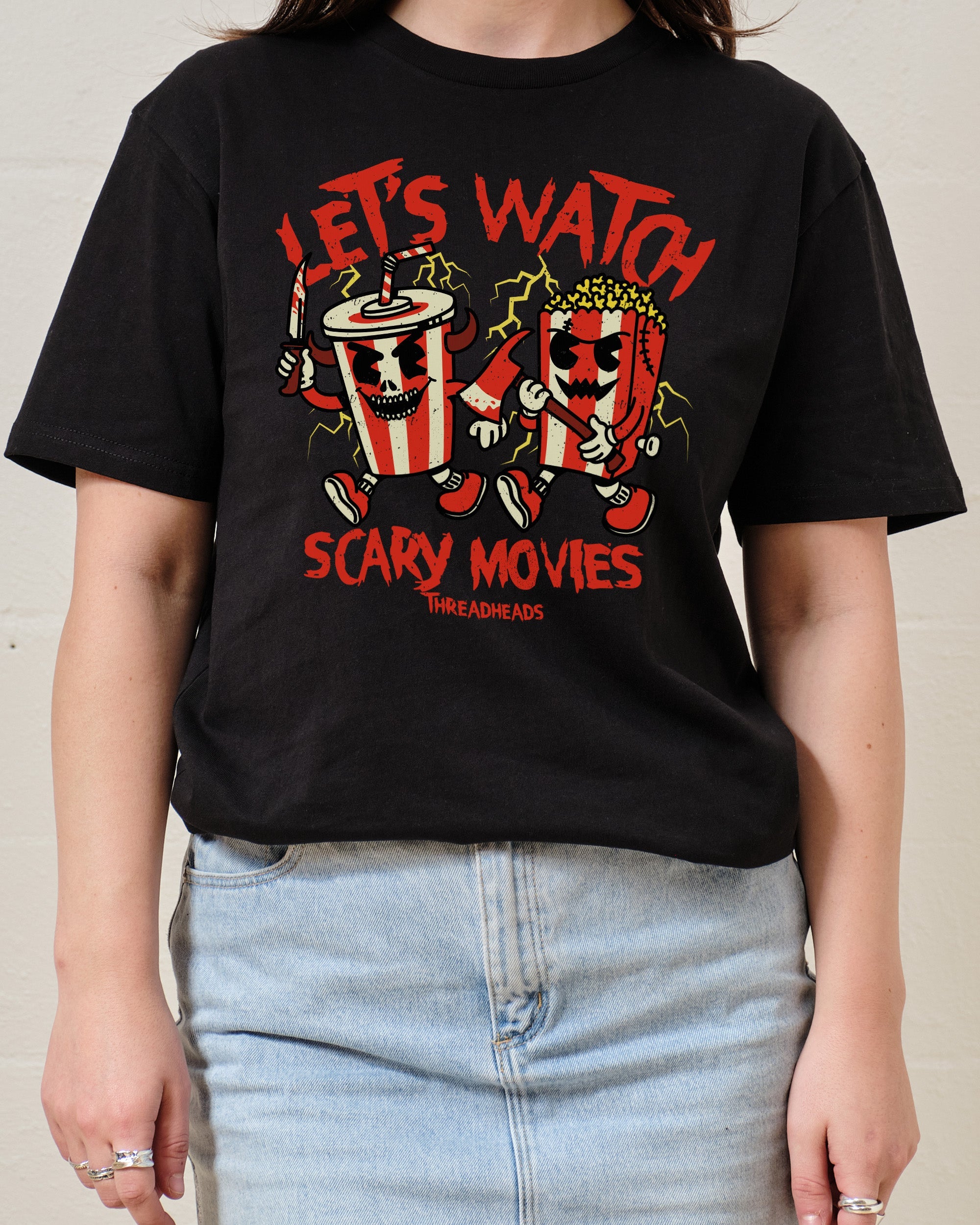 Let's Watch Scary Movies T-Shirt