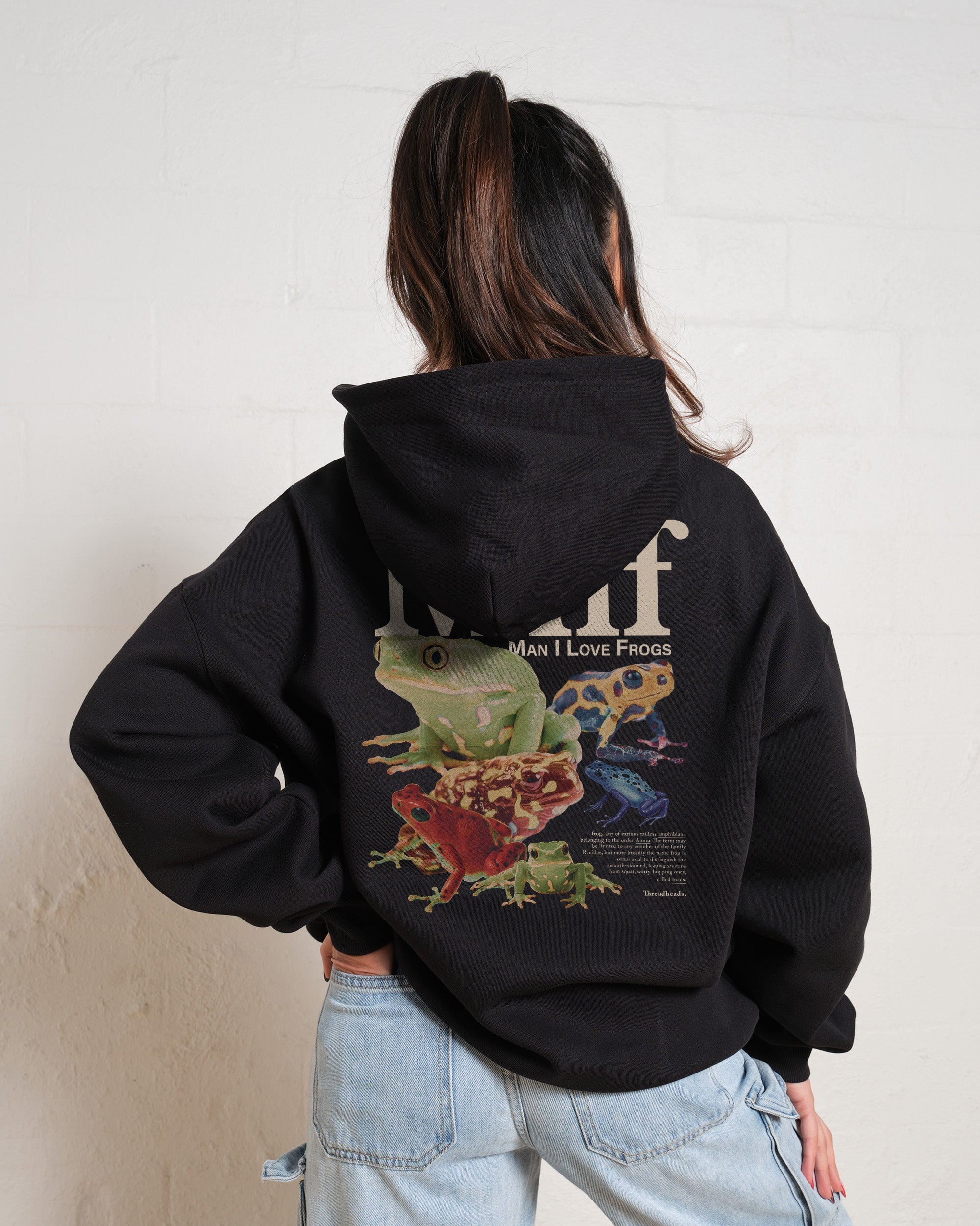 Man I Love Frogs Front and Back Hoodie