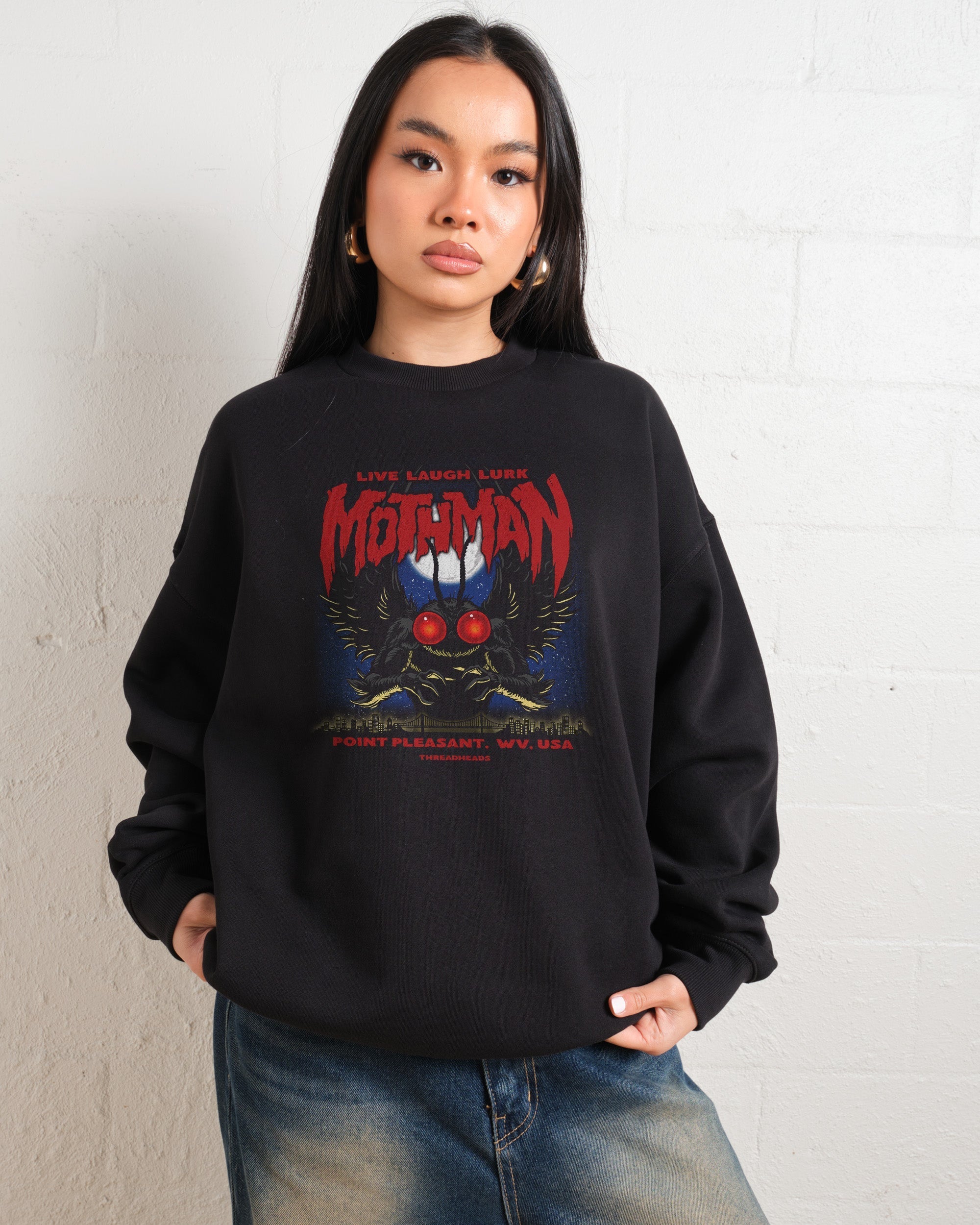 Mothman - Live Laugh Lurk Sweatshirt