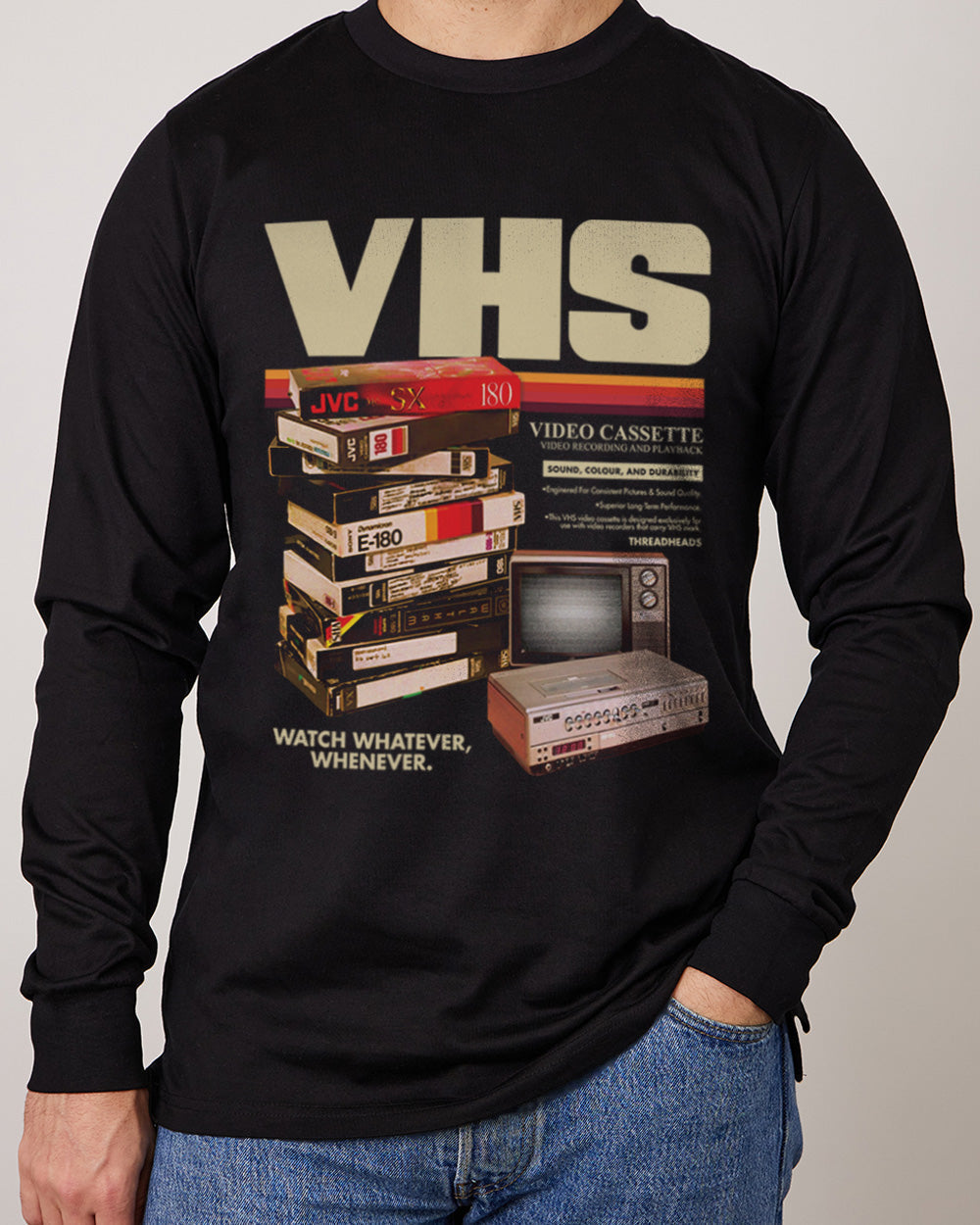 Vintage VHS Tapes Long Sleeve