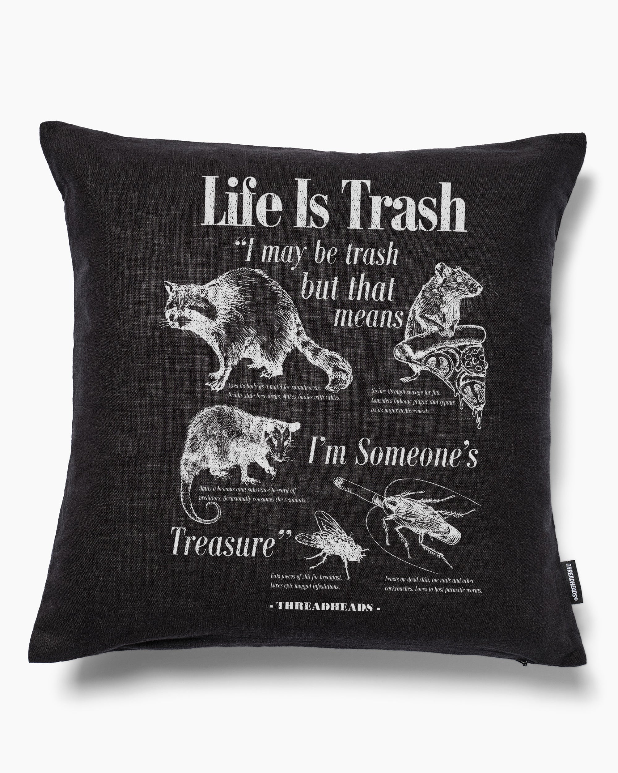 Life Is Trash Cushion