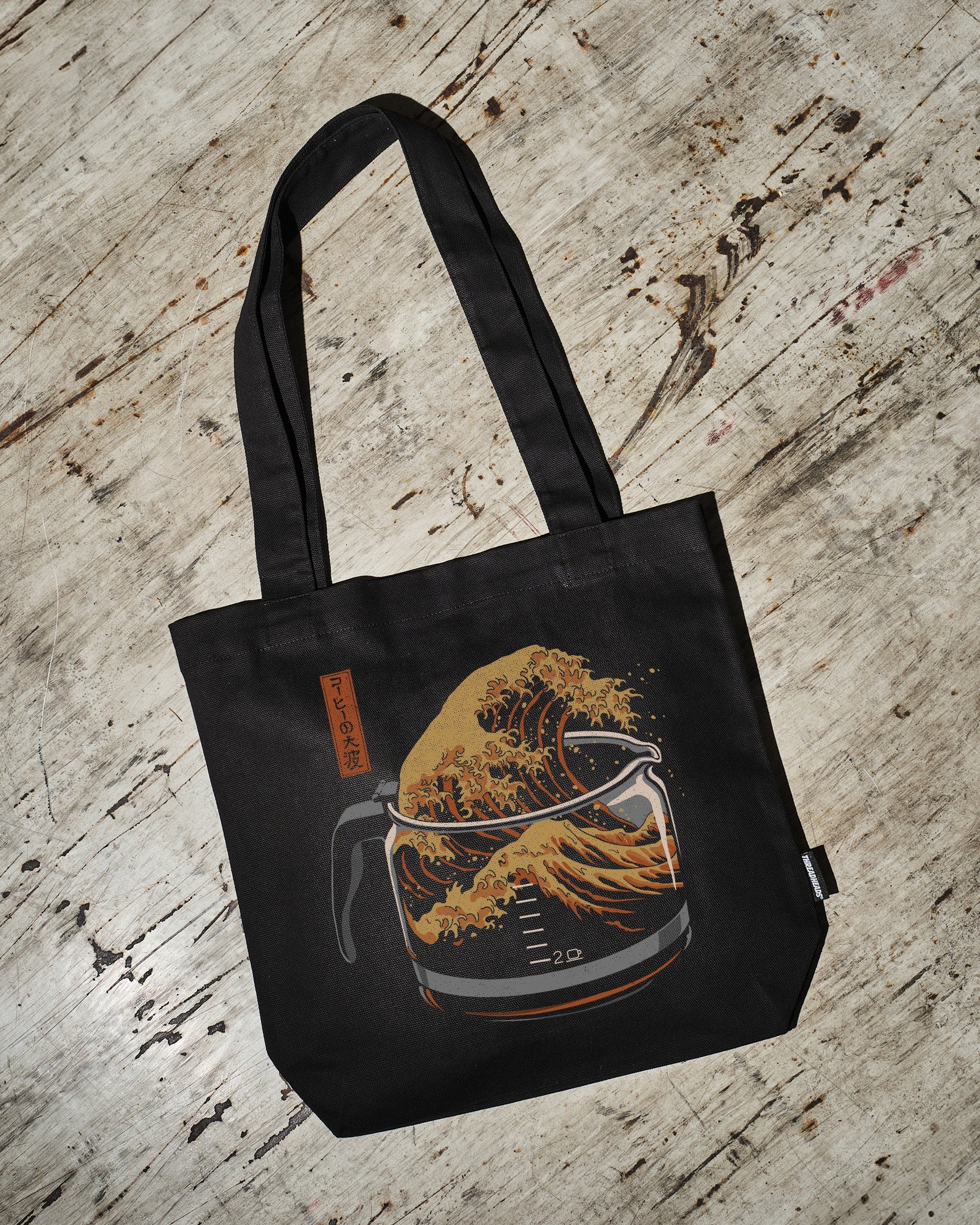 The Great Wave of Coffee Tote Bag