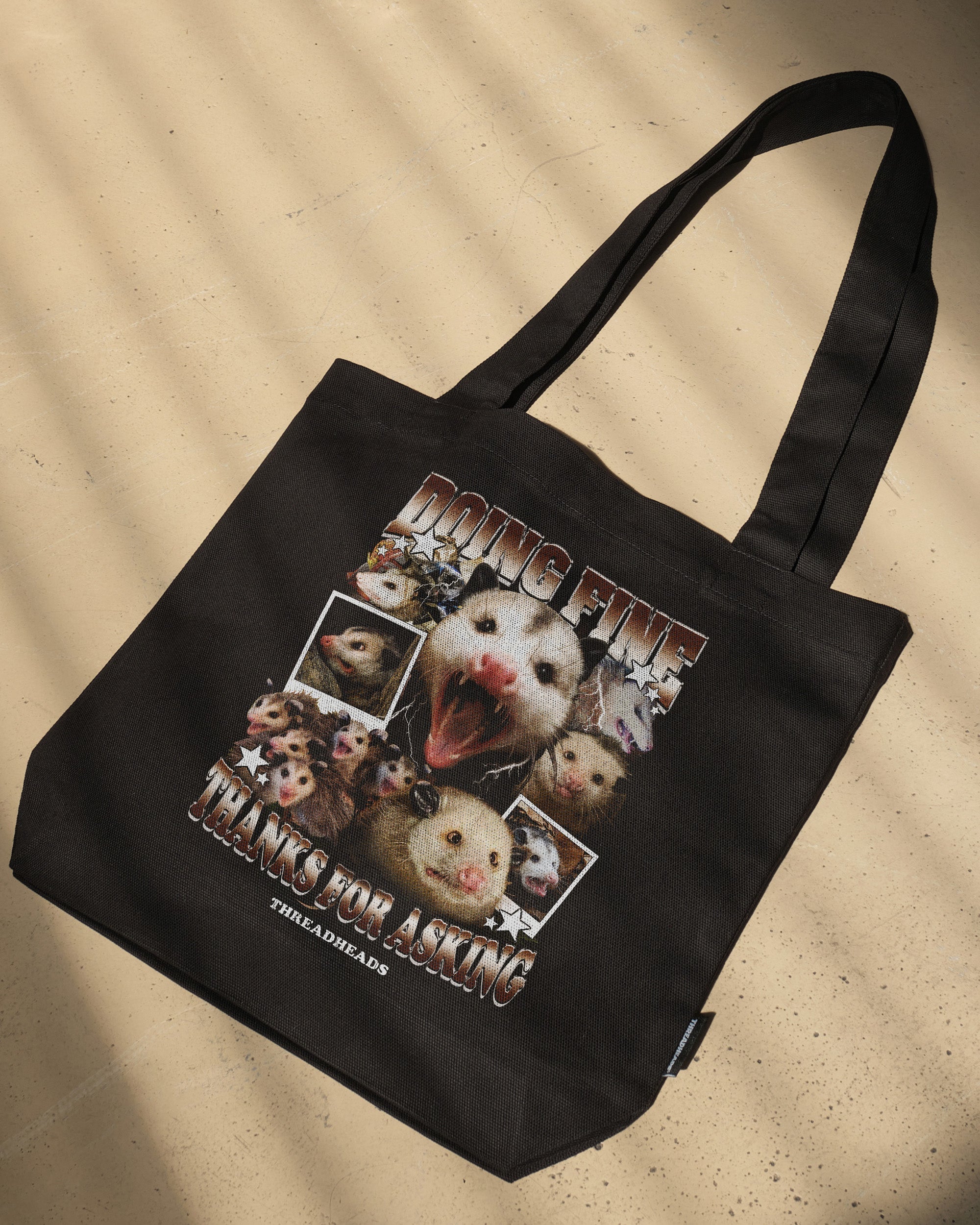 Doing Fine Opossum Tote Bag